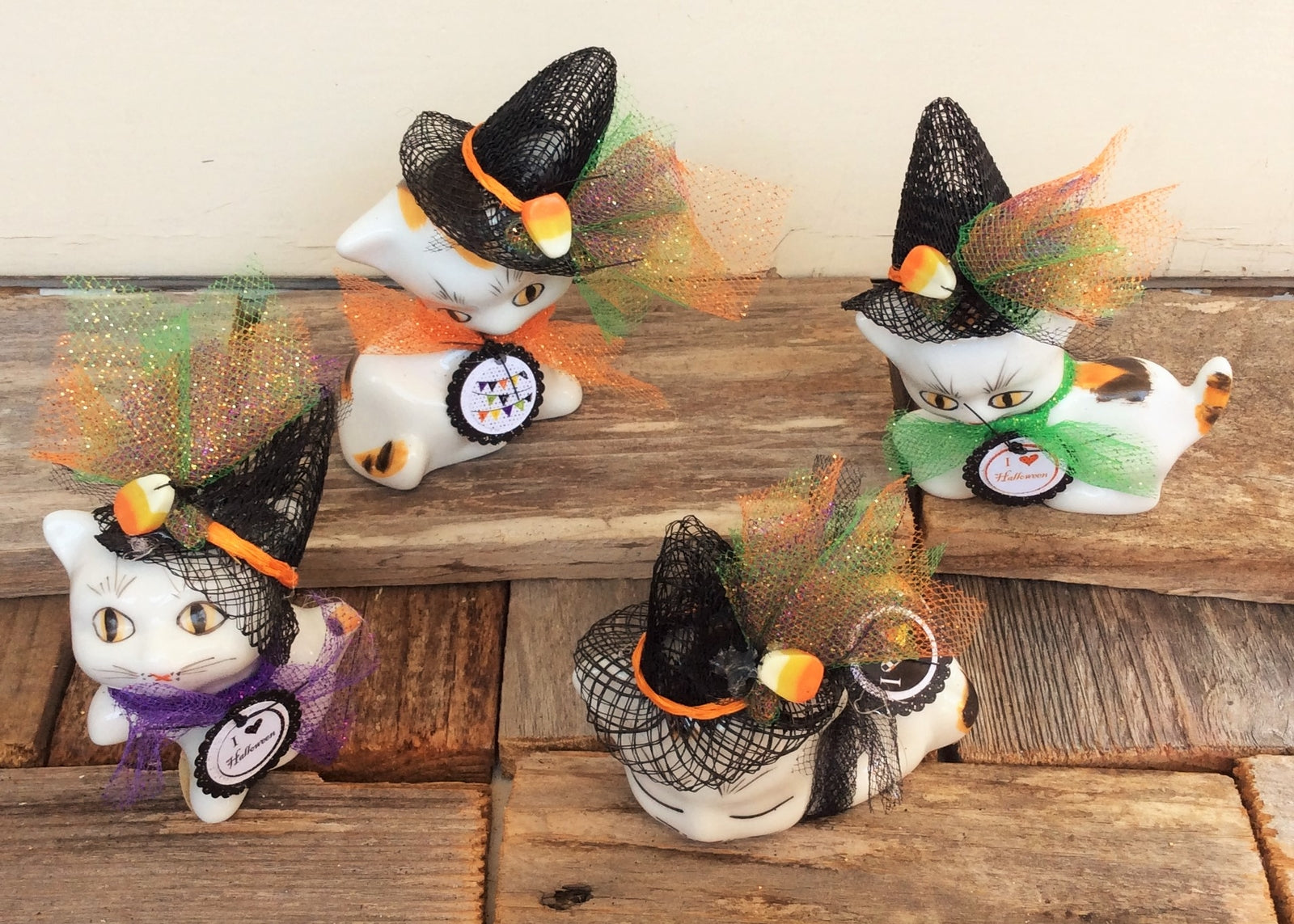 AG Designs Halloween Decor - Calico Jack Kitty Costume Cats 4pc. #8404