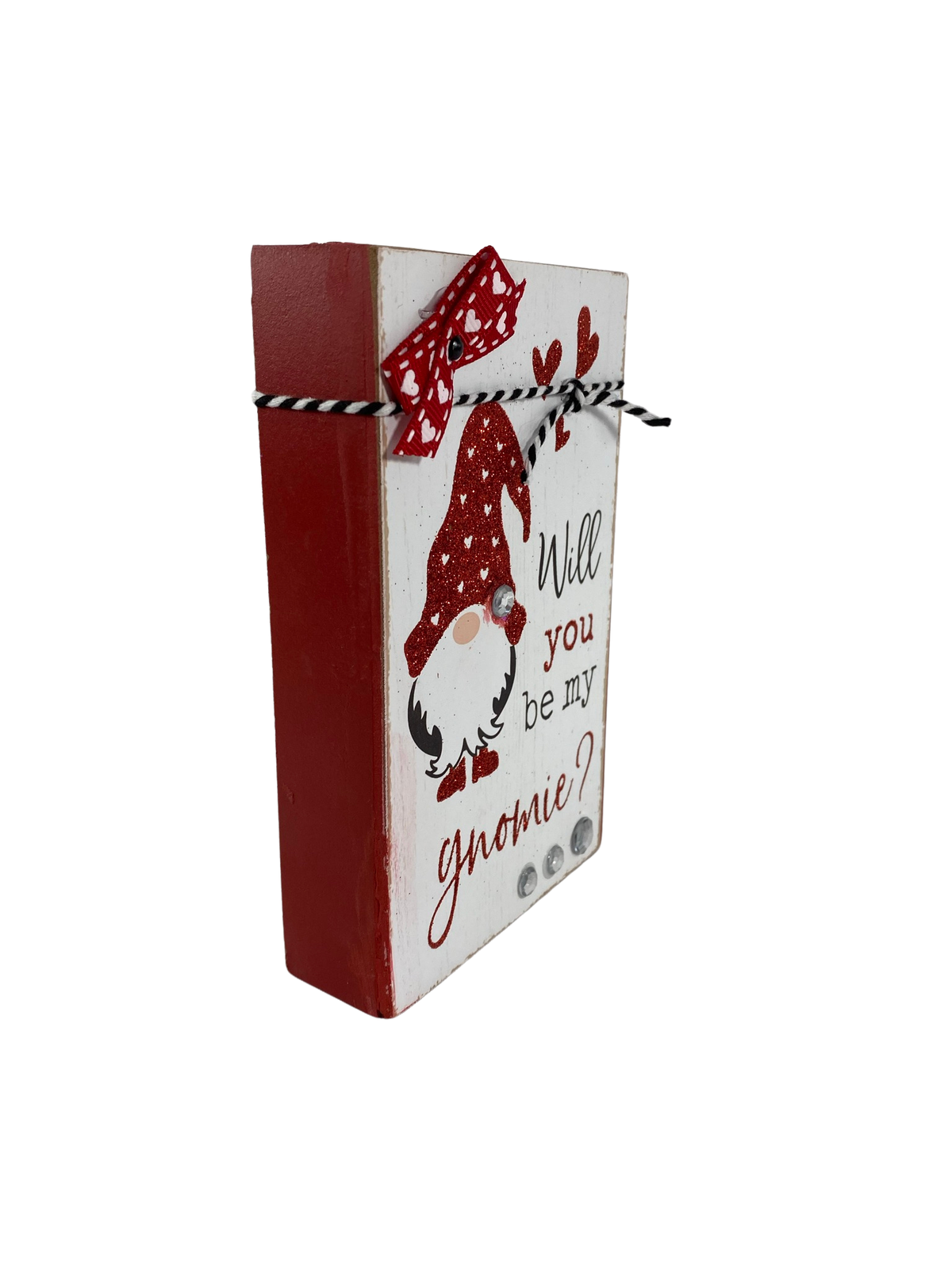 AGD Valentines Decor - Will You Be My Gnomie Box Sign