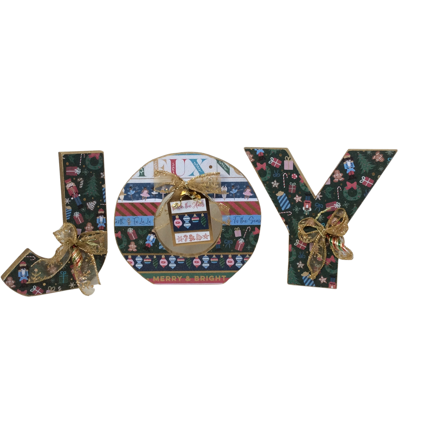 AGD Christmas Decor - Nutcracker Ballet Chunky Joy Letters Tabletop Sign