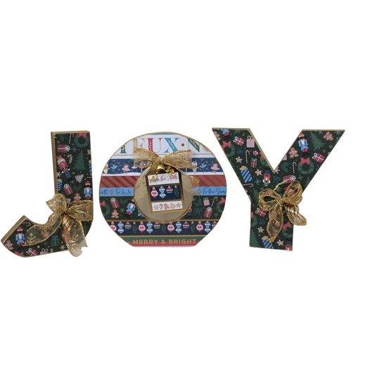 AGD Christmas Decor - Nutcracker Ballet Chunky Joy Letters Tabletop Sign