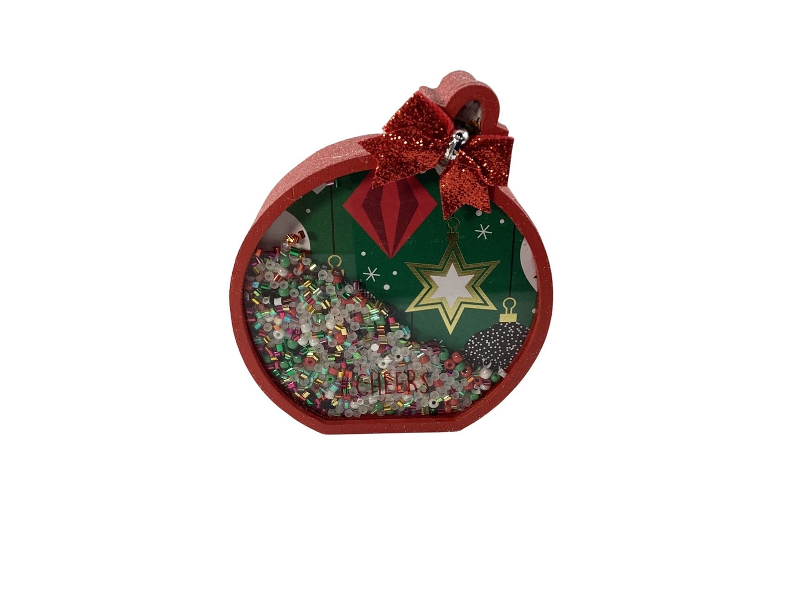 Christmas Decor -  Ornament Bulbs Chunky Wood Shaker Sitters 3pc Set