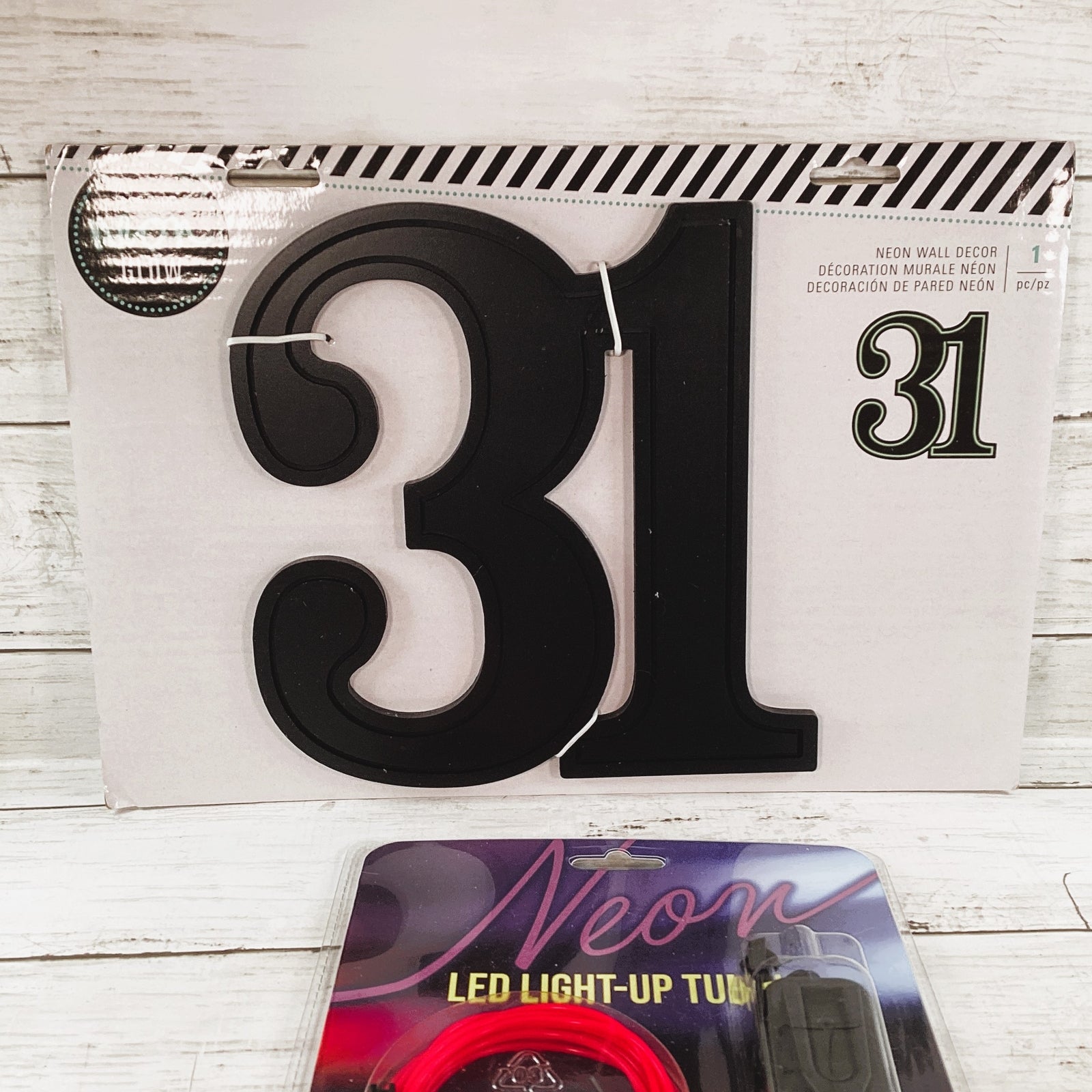 Heidi Swapp Halloween Craft - 31 Neon Light Sign & Pink Neon LED Light