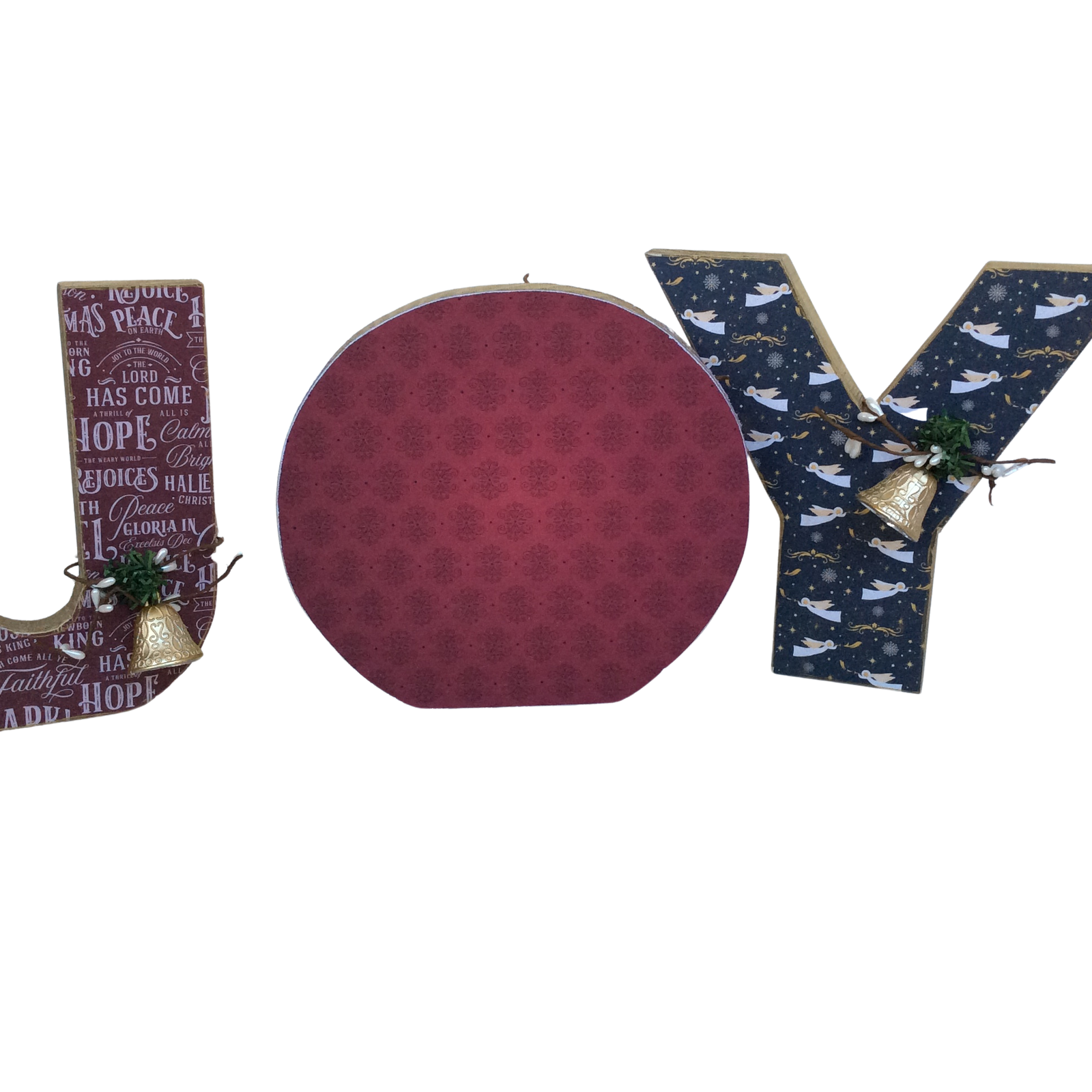 AGD Christmas Decor - Chunky Joy To The World Letters Tabletop Sign