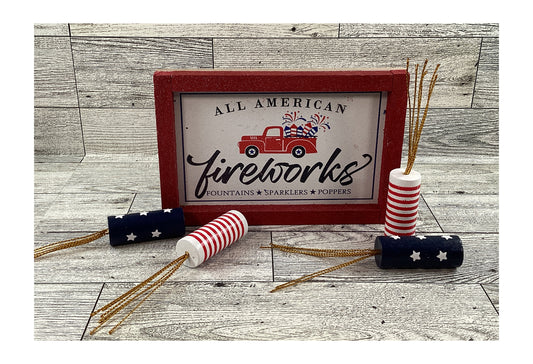 AGD Patriotic Decor - Firecrackers and Truck Sign