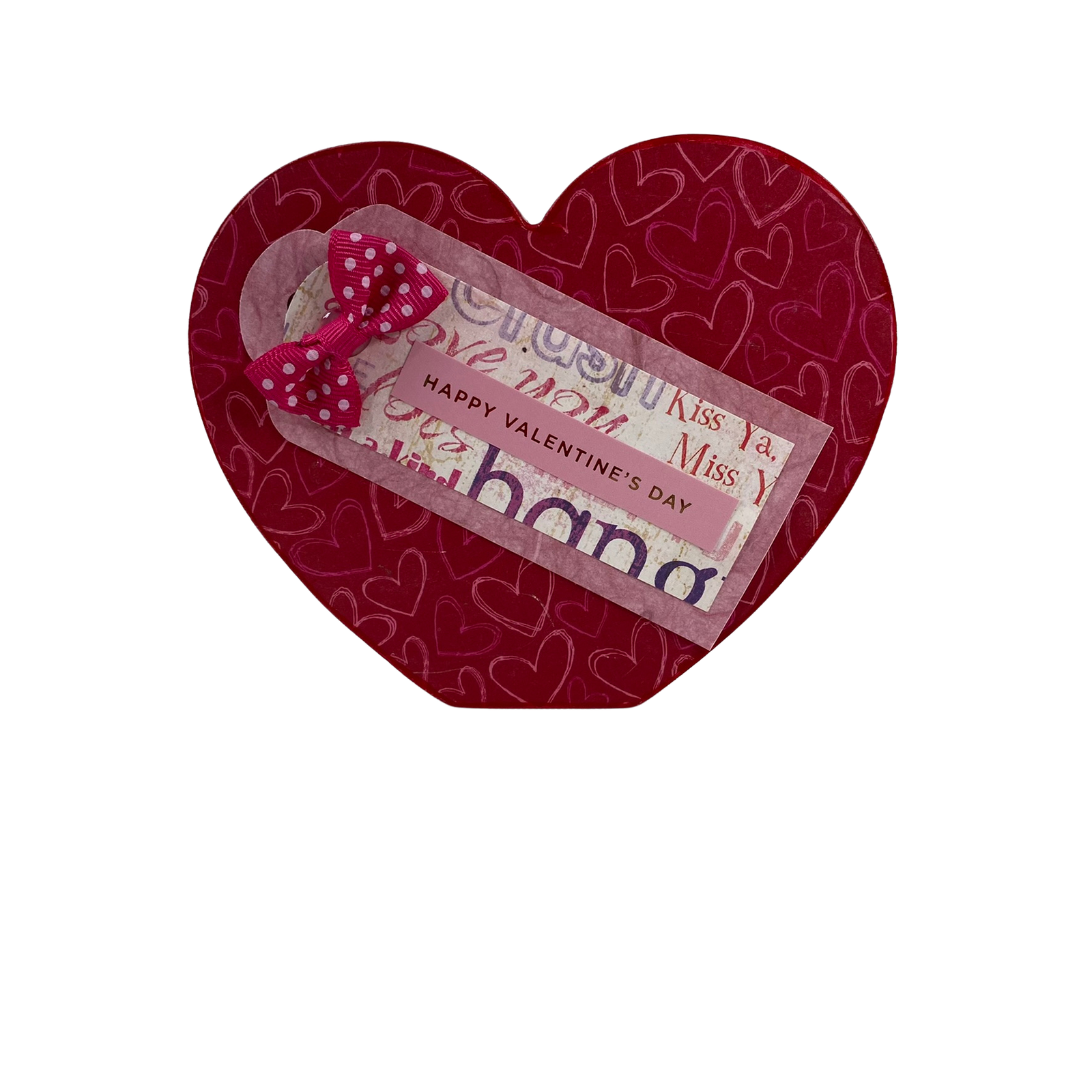 AGD Valentines Decor -  Hugs and Kisses Double-Sided Chunky Heart Sitter
