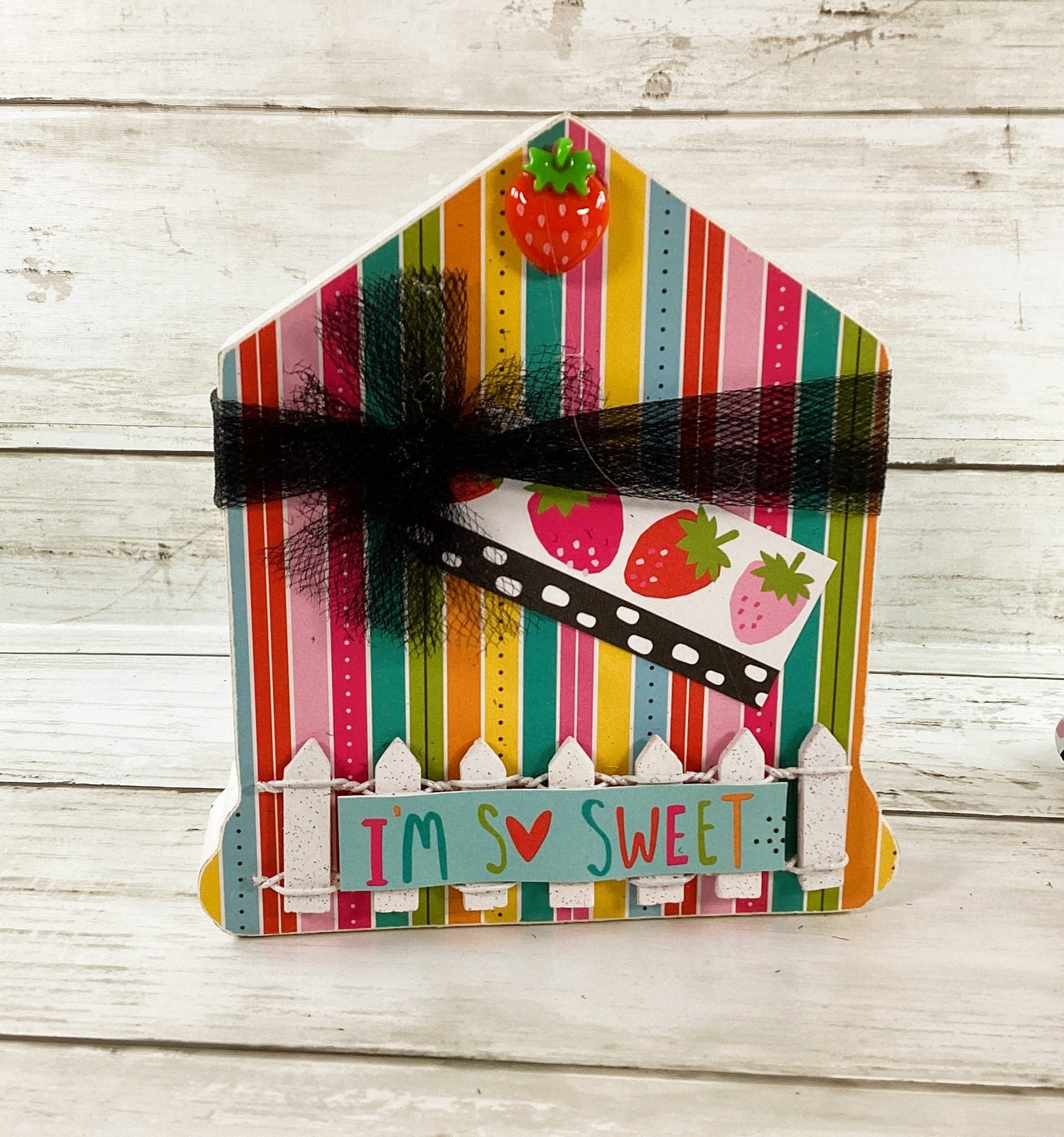 AGD Spring Decor - Strawberry Cherry Summer Chunky House 2pc Set