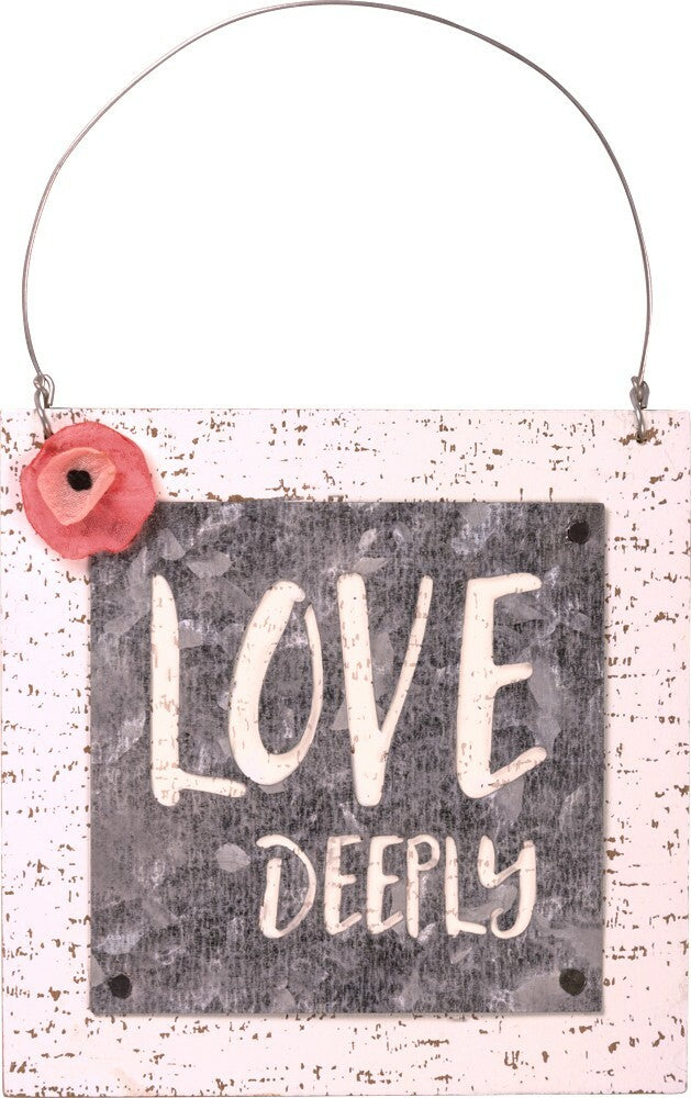PBK Valentine's Decor - Love Deeply Ornament Small Sign