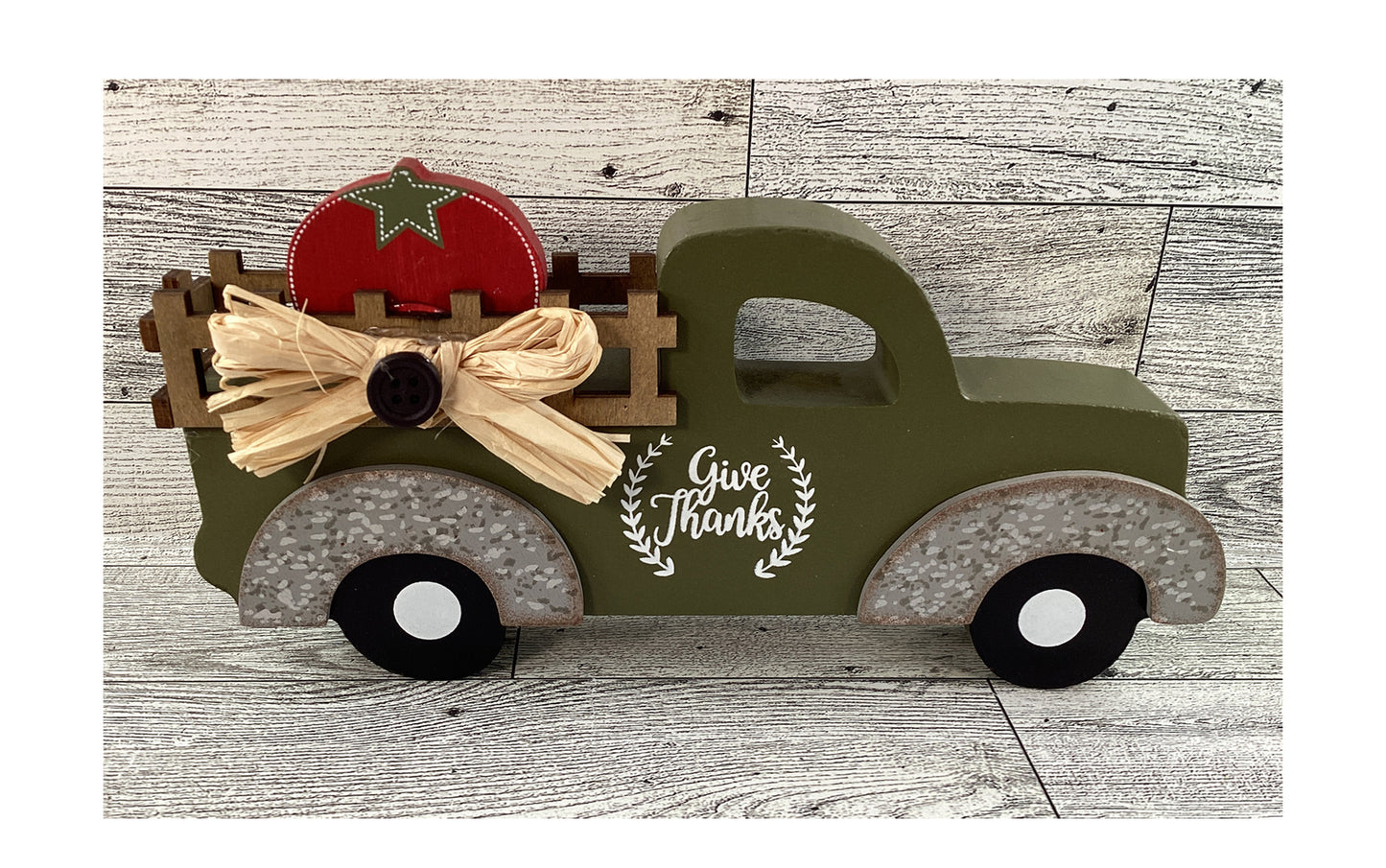 AGD Fall Decor - Chunky Wood Truck Corn Carrot Tier Tray Bundle 5pc Set