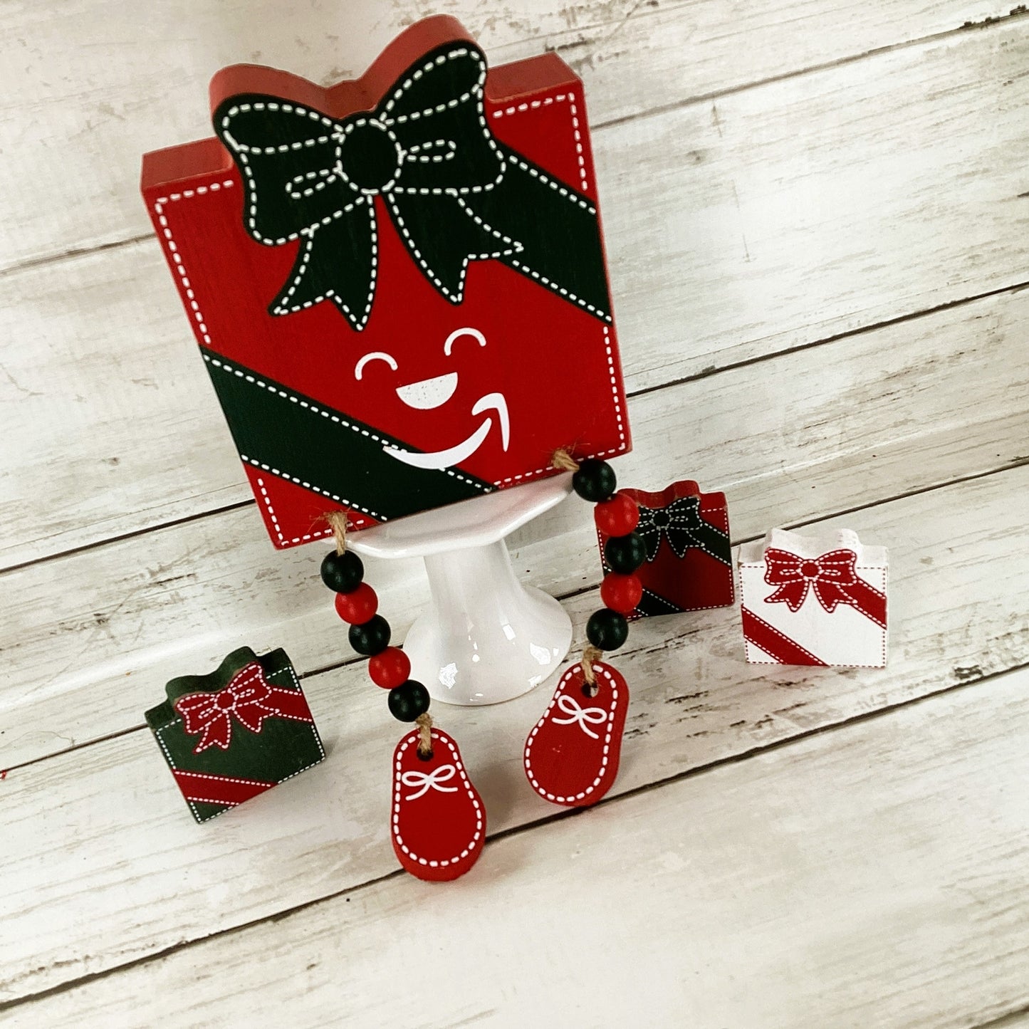 AGD Christmas Decor - AZ Smile Amazing Present Dangling Legs Sitter