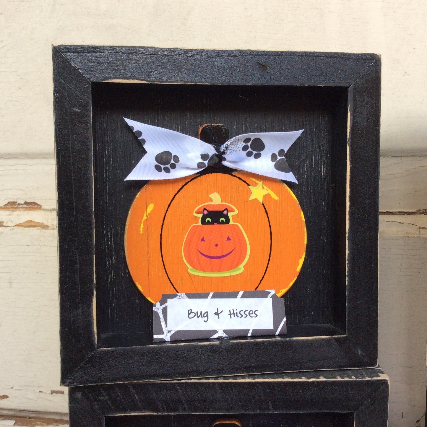 AGD Halloween Decor - Funny Cat Sayings Box Signs 4pc.