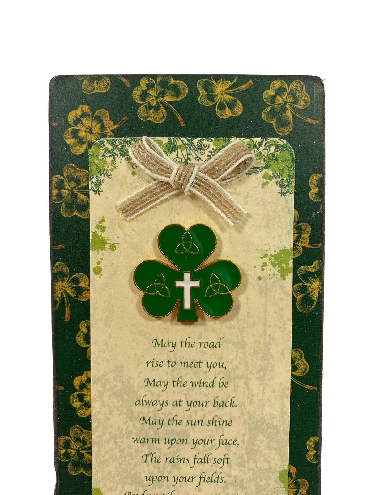 AGD St Patrick's Decor -  Irish Poem Proverb Prayer Prim Box Sign