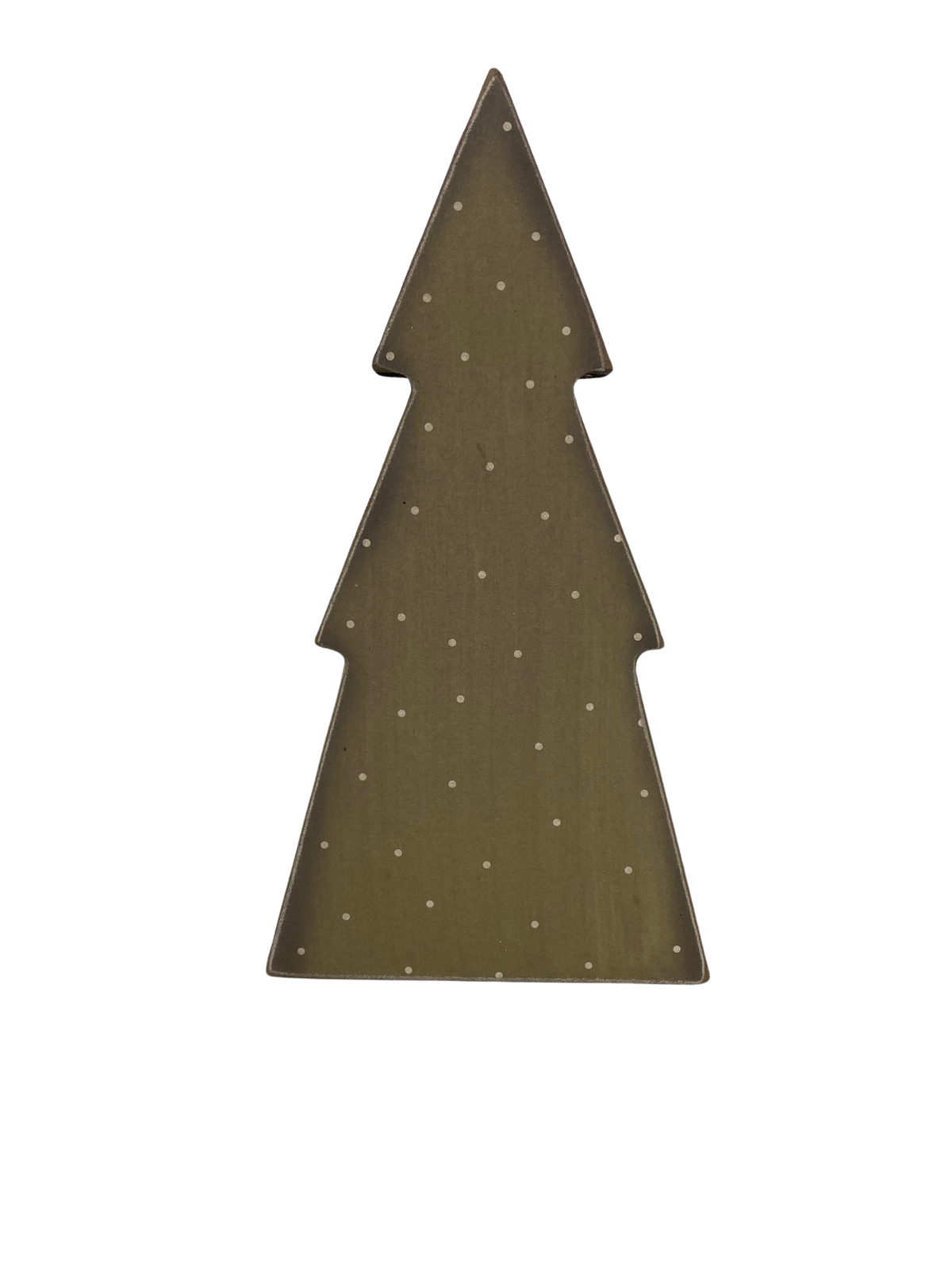 CWI Christmas Decor - Muted Green Swiss Dot Chunky Tree Sitters 2pc Set