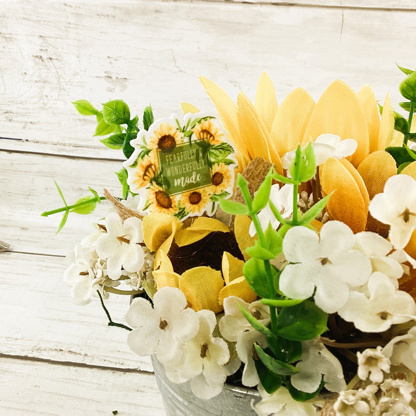 AGD Spring Decor - Sunflower Highland Cow Floral 2pc