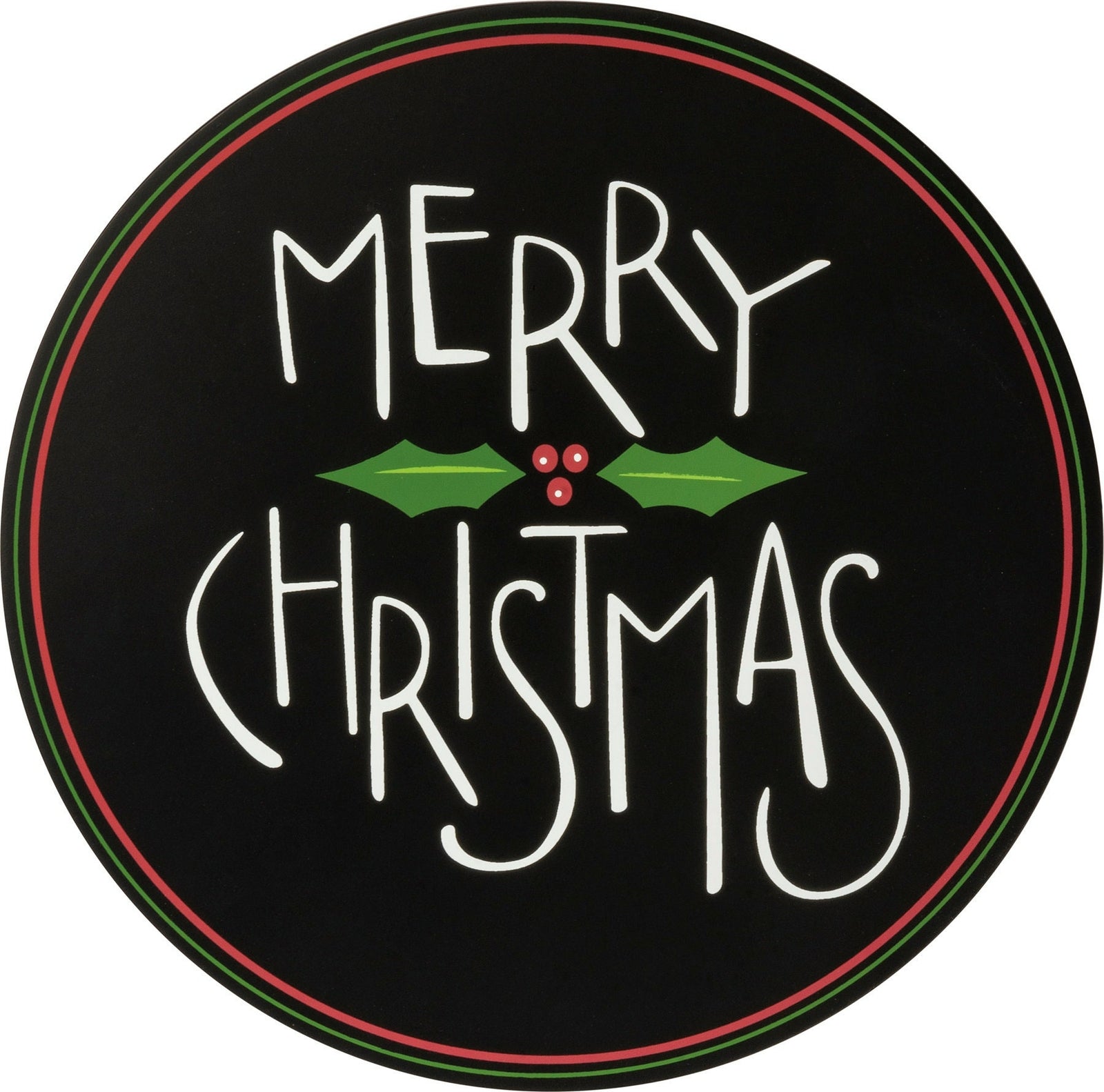 PBK Christmas Decor - Prim Wood Holly Leaf Wreath Insert Wall Sign