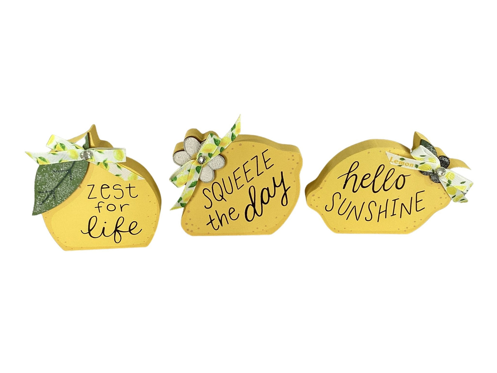 AGD Spring Decor - Summer Lemon Theme Tier Tray Decor 5pc Set