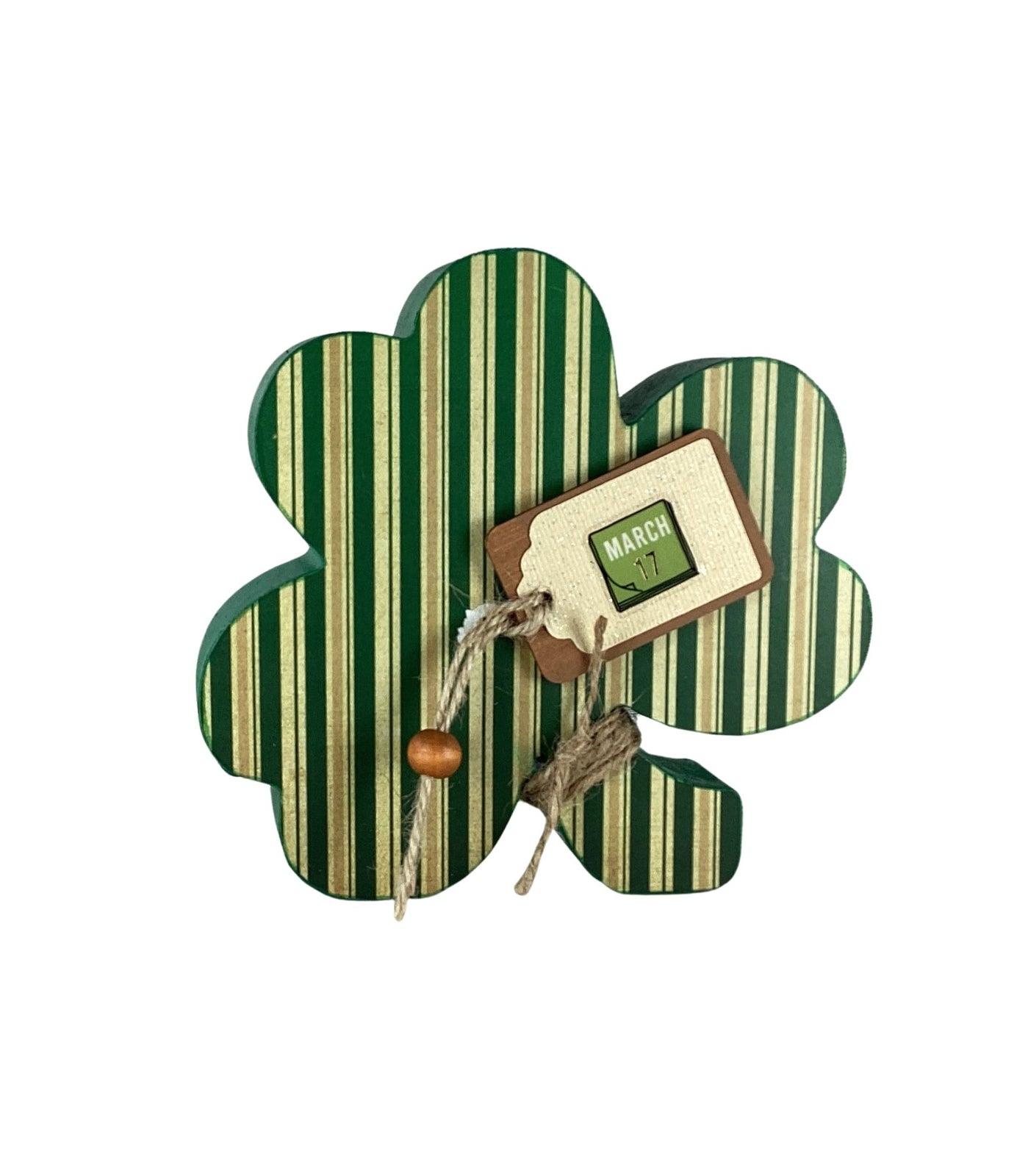 AGD Saint Patrick Decor - Chunky Wood Shamrock Sitter 3pc Set