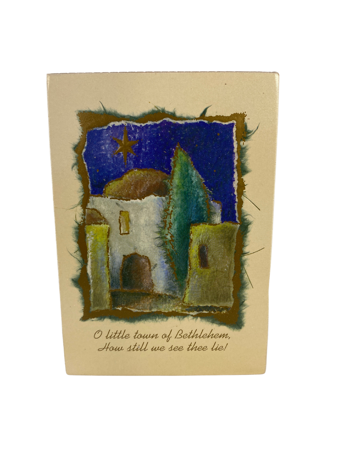 AGD Christmas Decor - Farmhouse Peace On Earth Nativity Block Sign