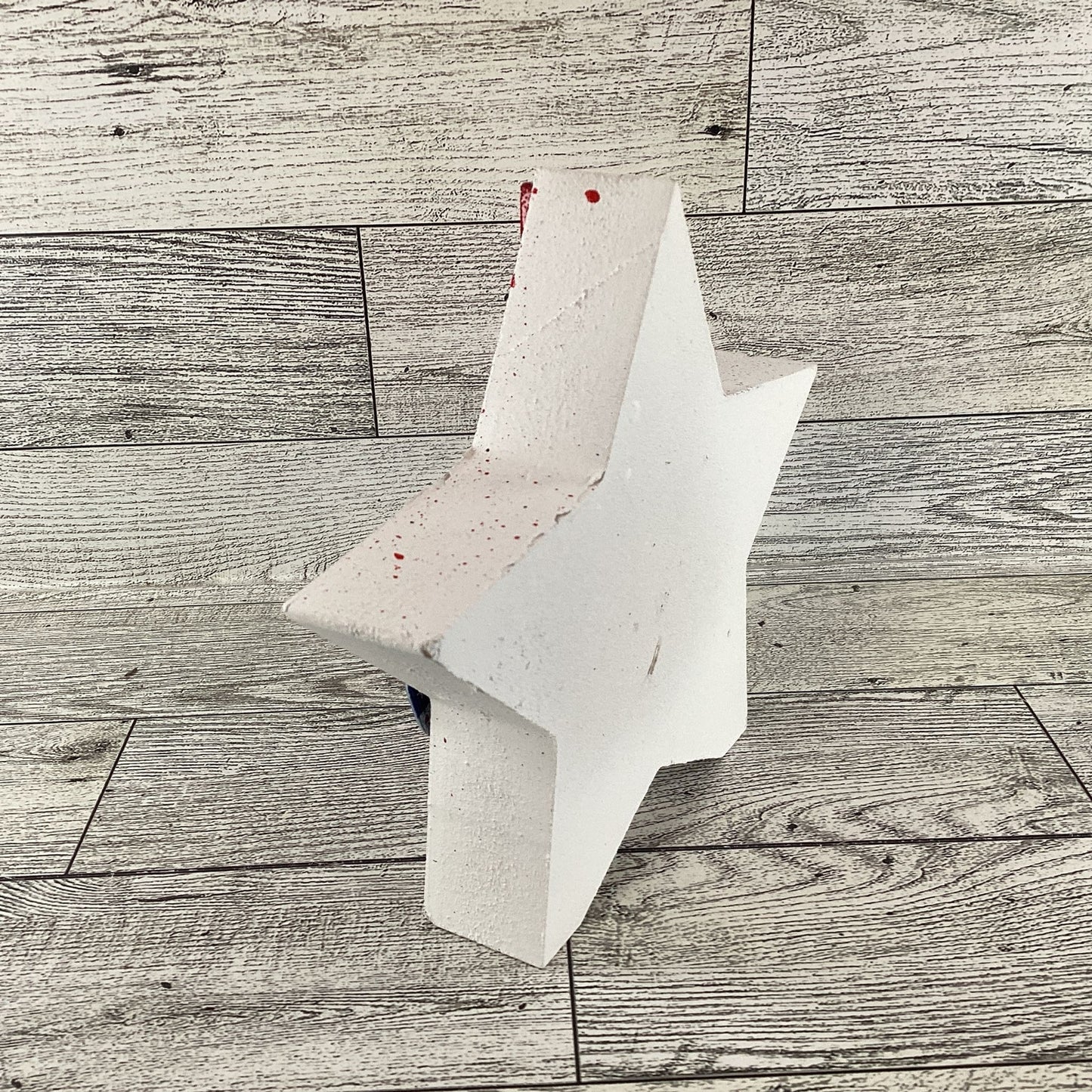AGD Patriotic Decor - Blessed Is The Nation Chunky Wood Star Sitter