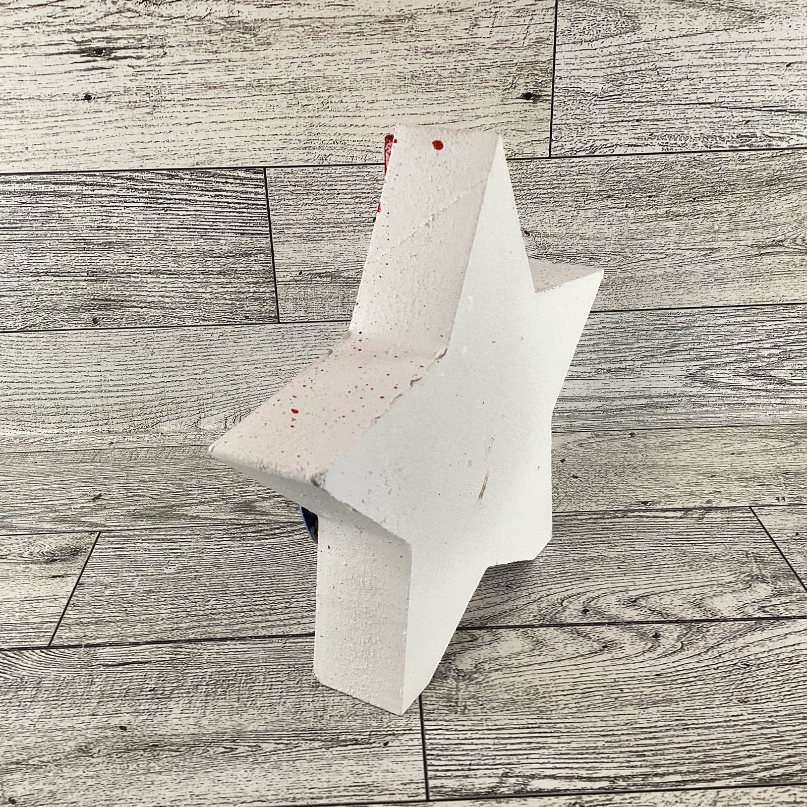 AGD Patriotic Decor - Blessed Is The Nation Chunky Wood Star Sitter
