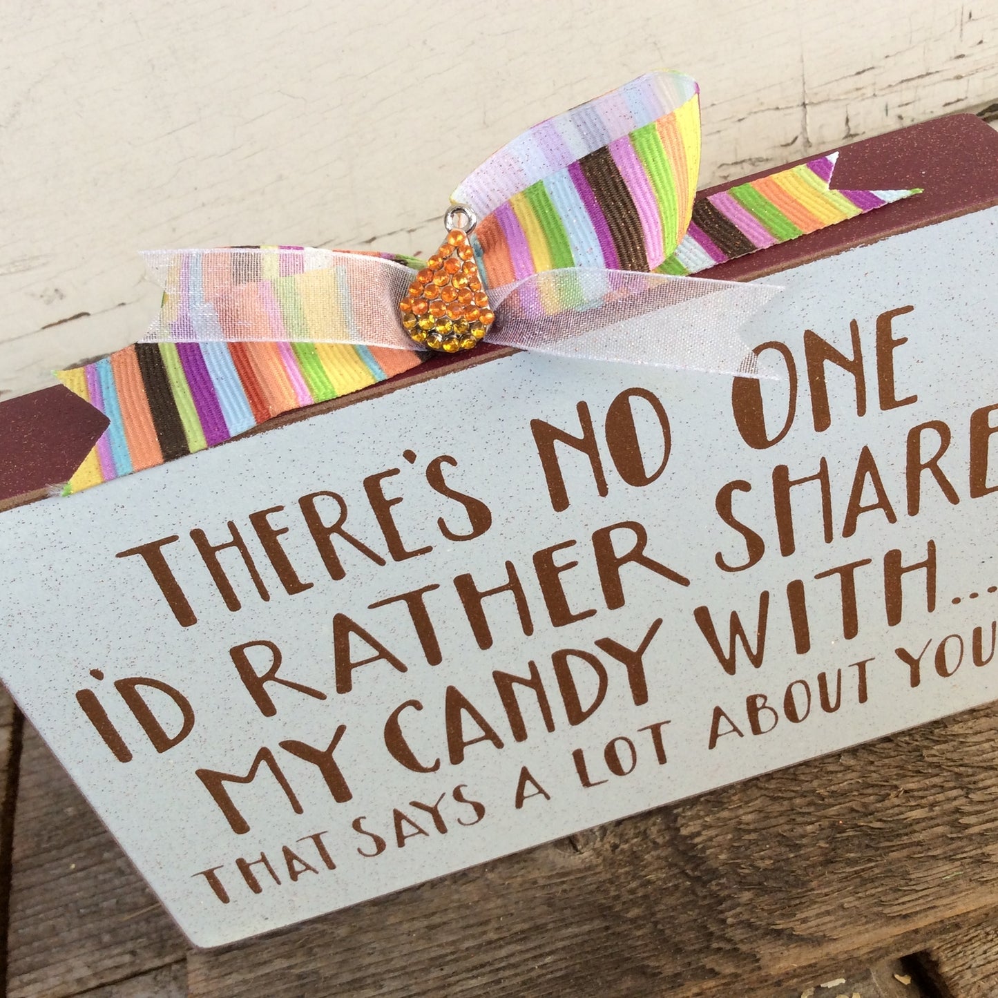 AGD Halloween Decor - Share My Candy With You Block Sign