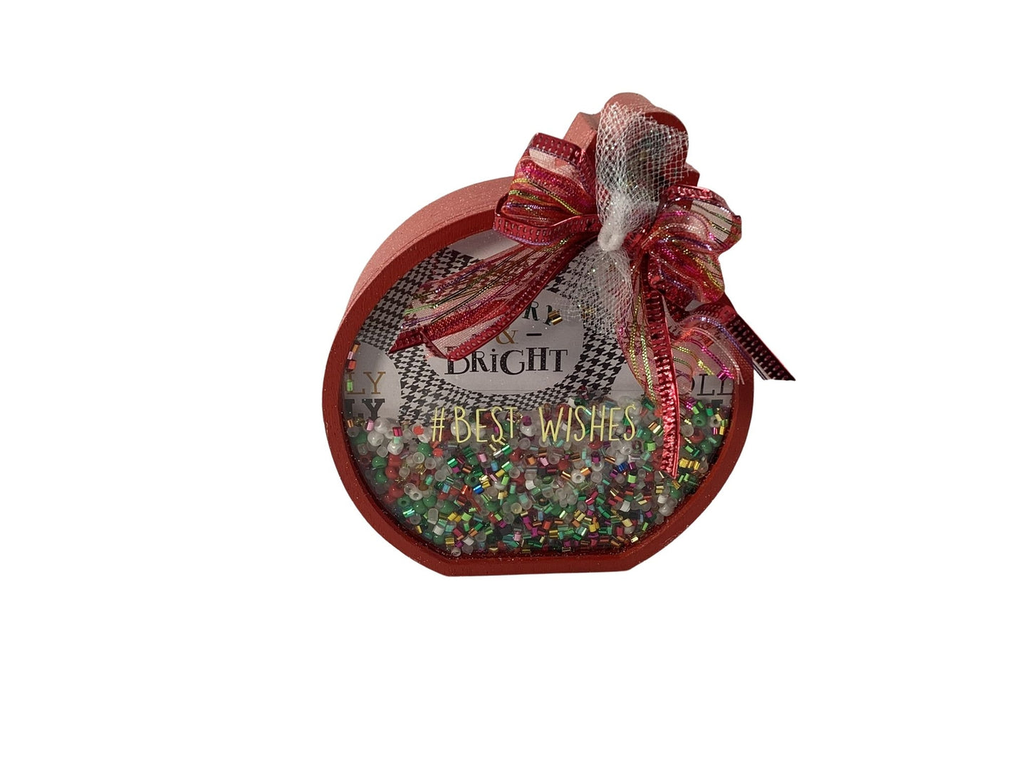 Christmas Decor -  Ornament Bulbs Chunky Wood Shaker Sitters 3pc Set