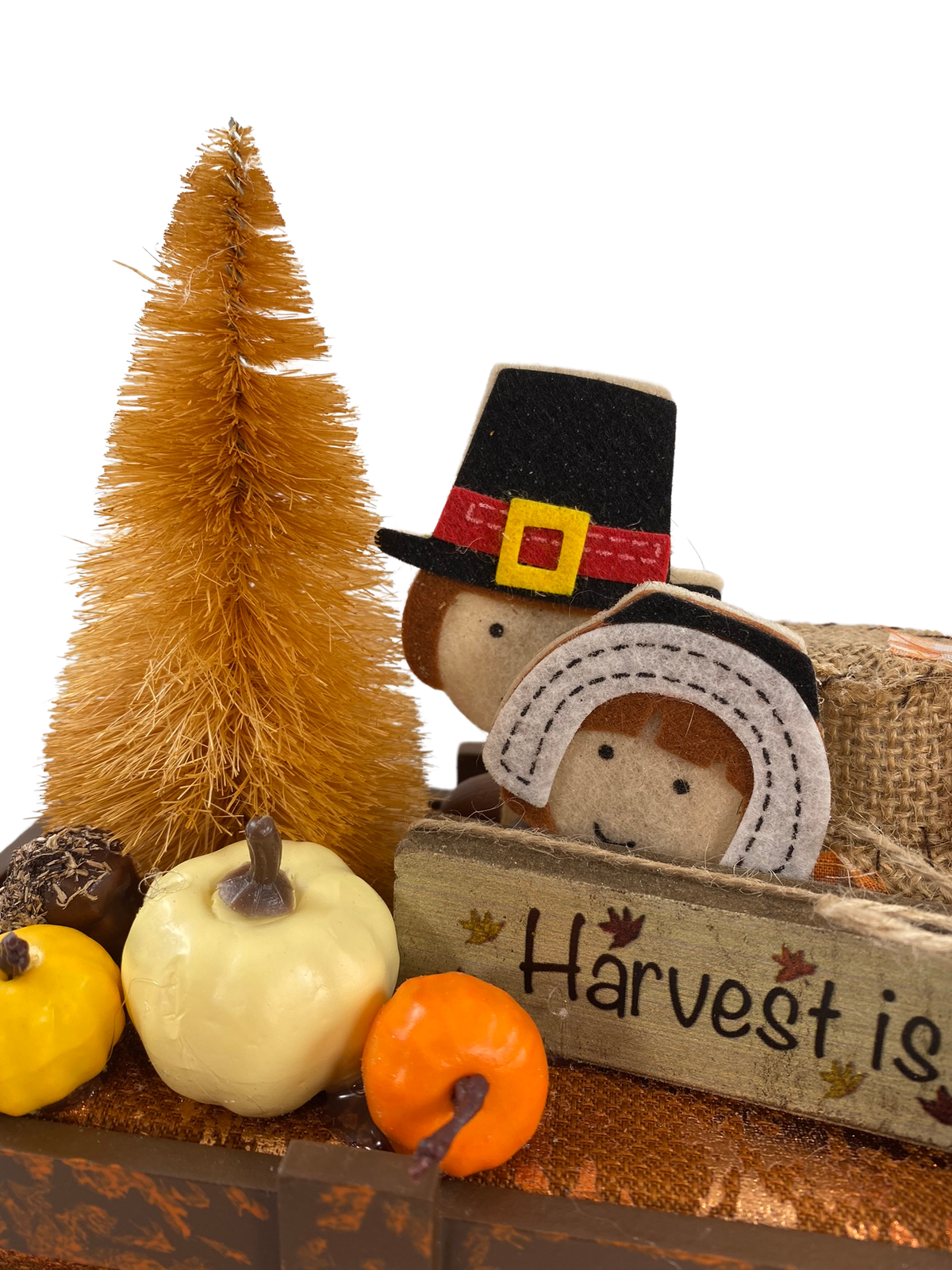 AGD Fall Decor - Harvest Time For Joy Wood Crate Tabletop Display