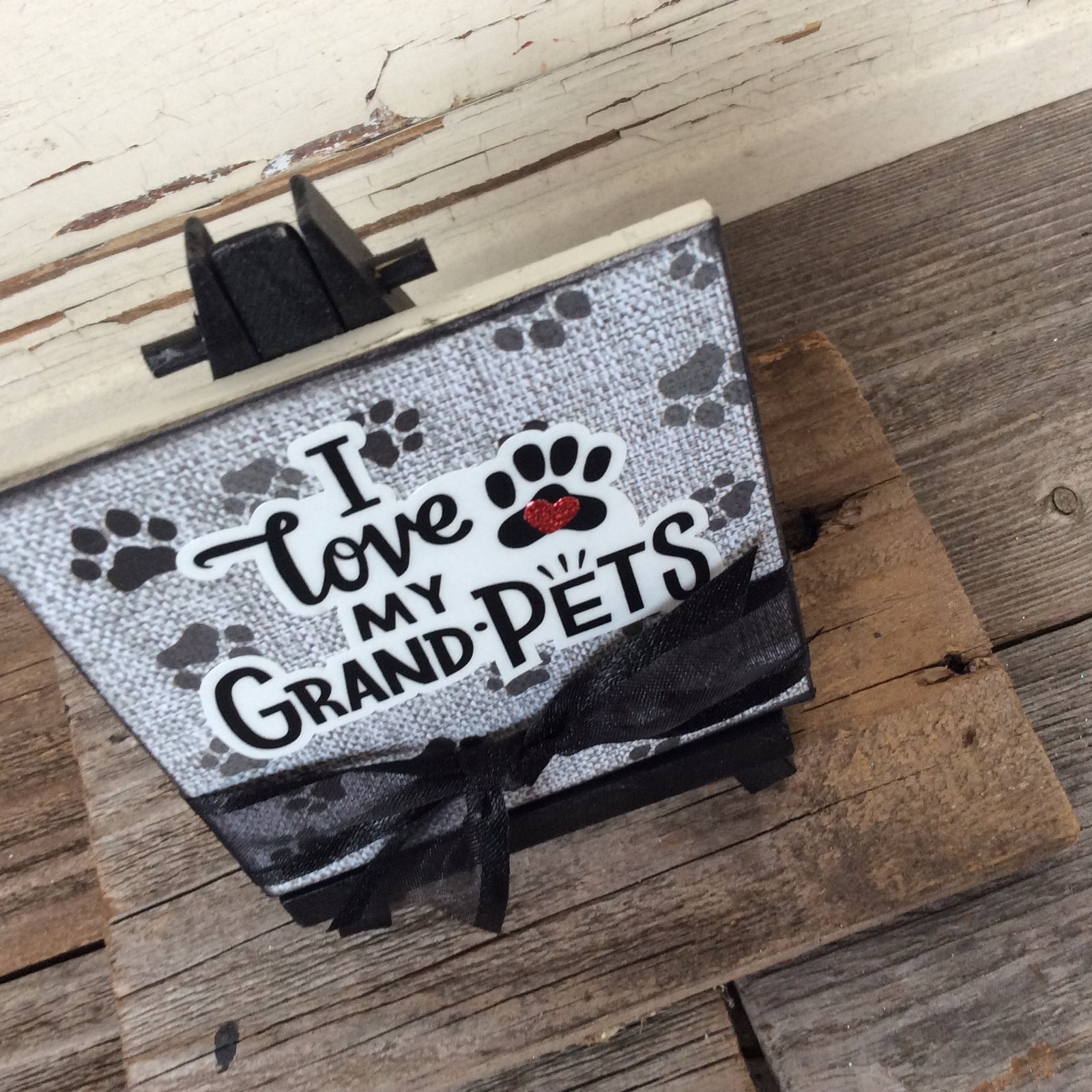 AGD Pet Gift - I Love My Grand Pets Easel Display