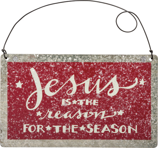 PBK Christmas Decor - Jesus is the Reason Ornament Sign