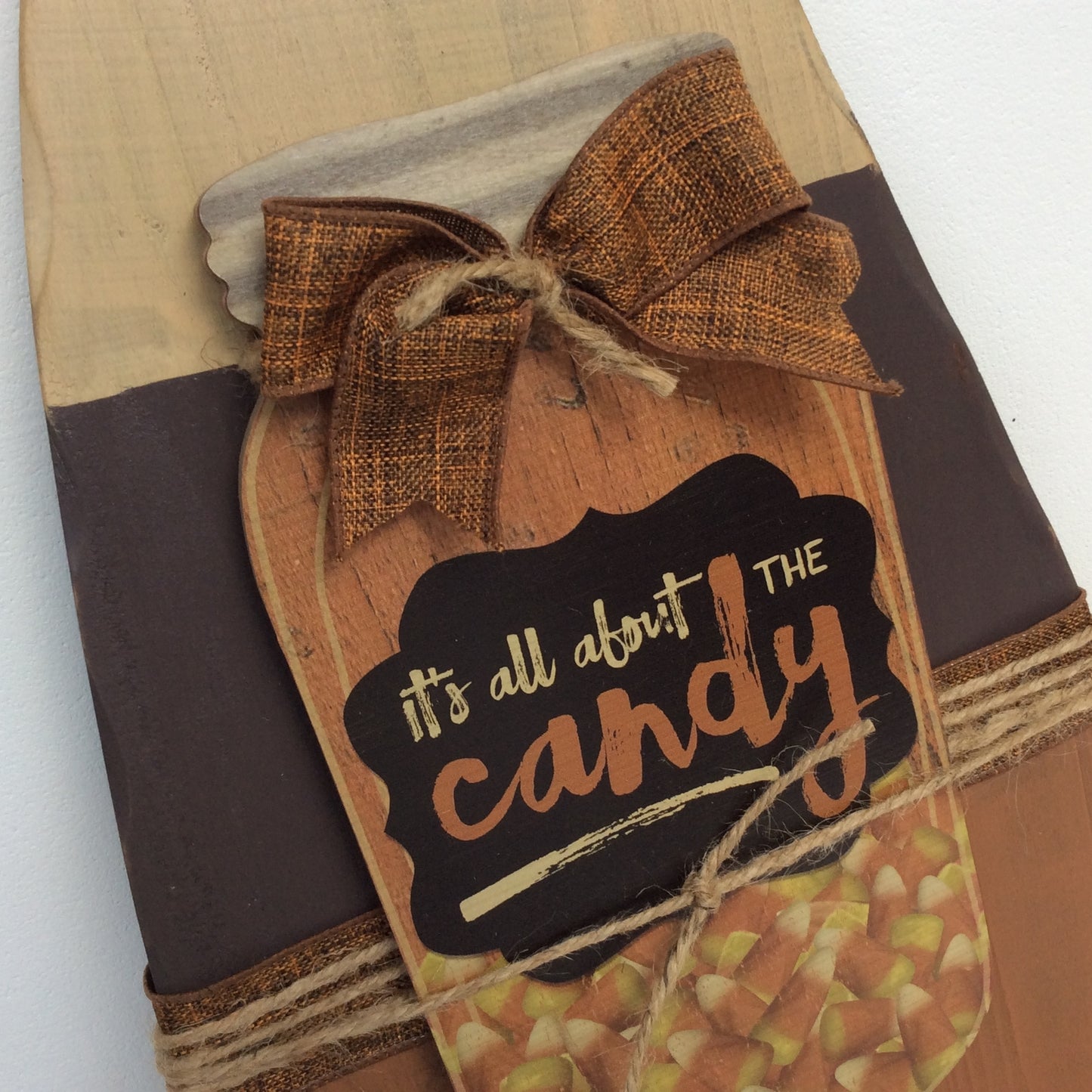 GD Fall Decor -  It's All About the Candy Corn Door Hanger Sign
