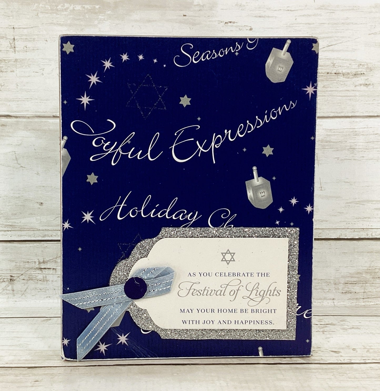 AGD Jewish Decor - Happy Hanukkah Festival Lights Shalom Block Sign