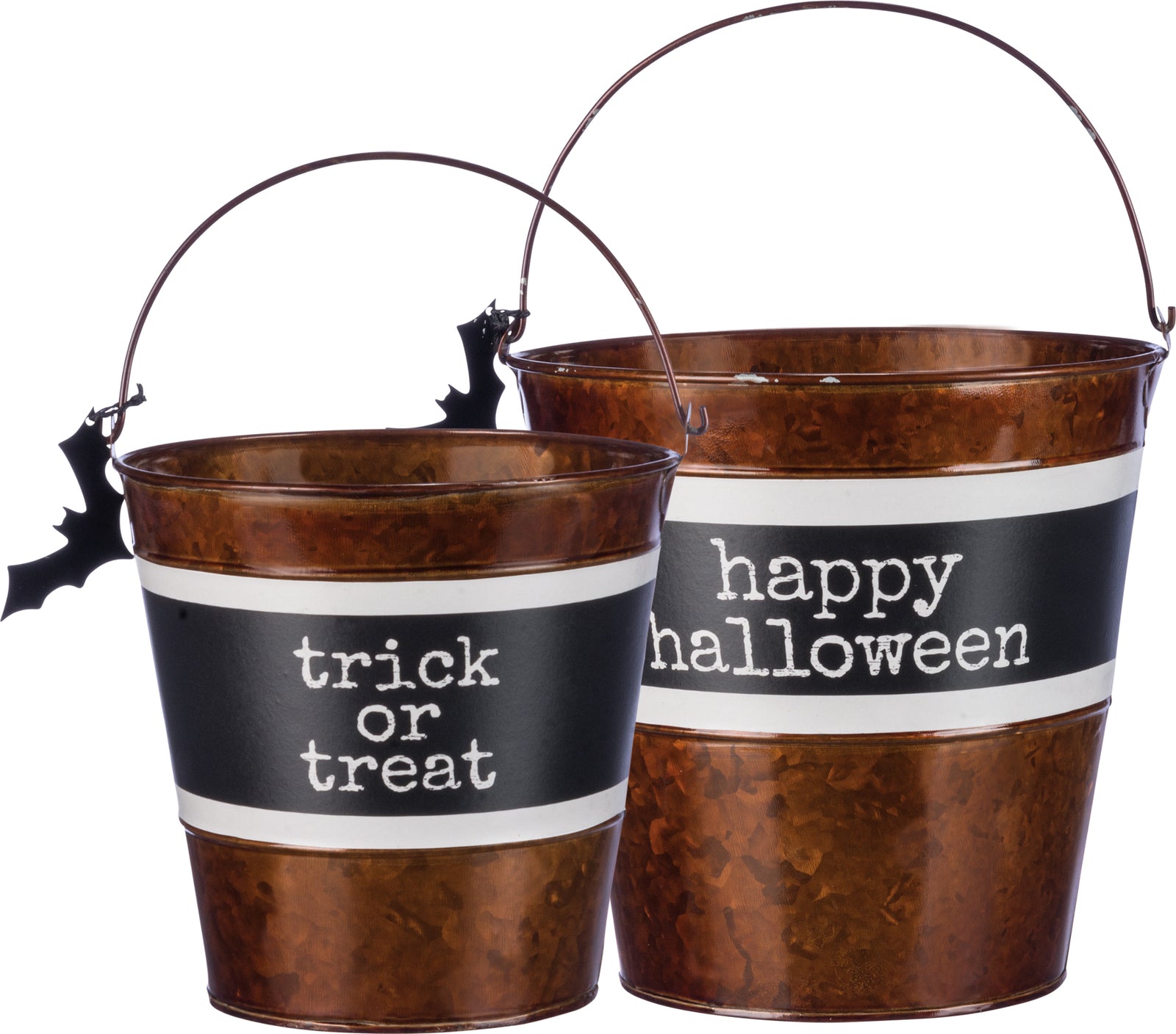 PBK Halloween Decor - Happy Tick Treat Candy Bucket Set 2pc