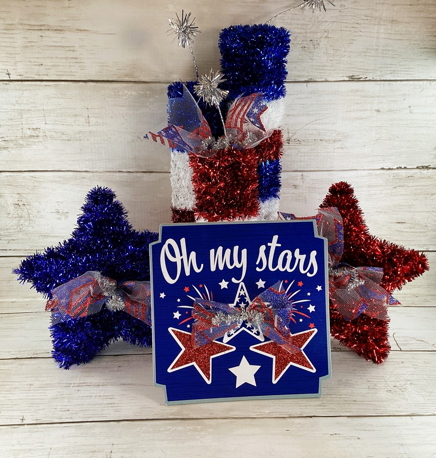 AGD Patriotic Decor - July 4th Oh My Stars Tinsel Firecracker Party Supply