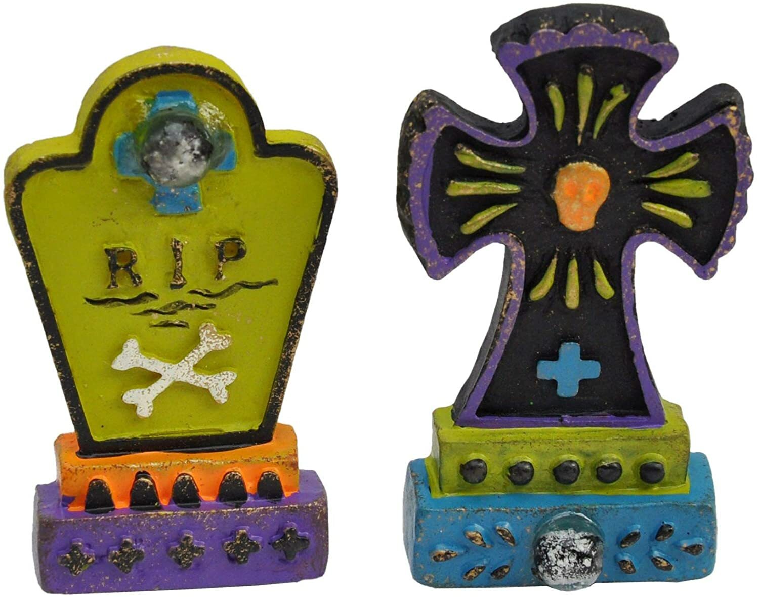 MW Halloween Decor - Gypsy Fairy Garden Tombstones 2pc. Set