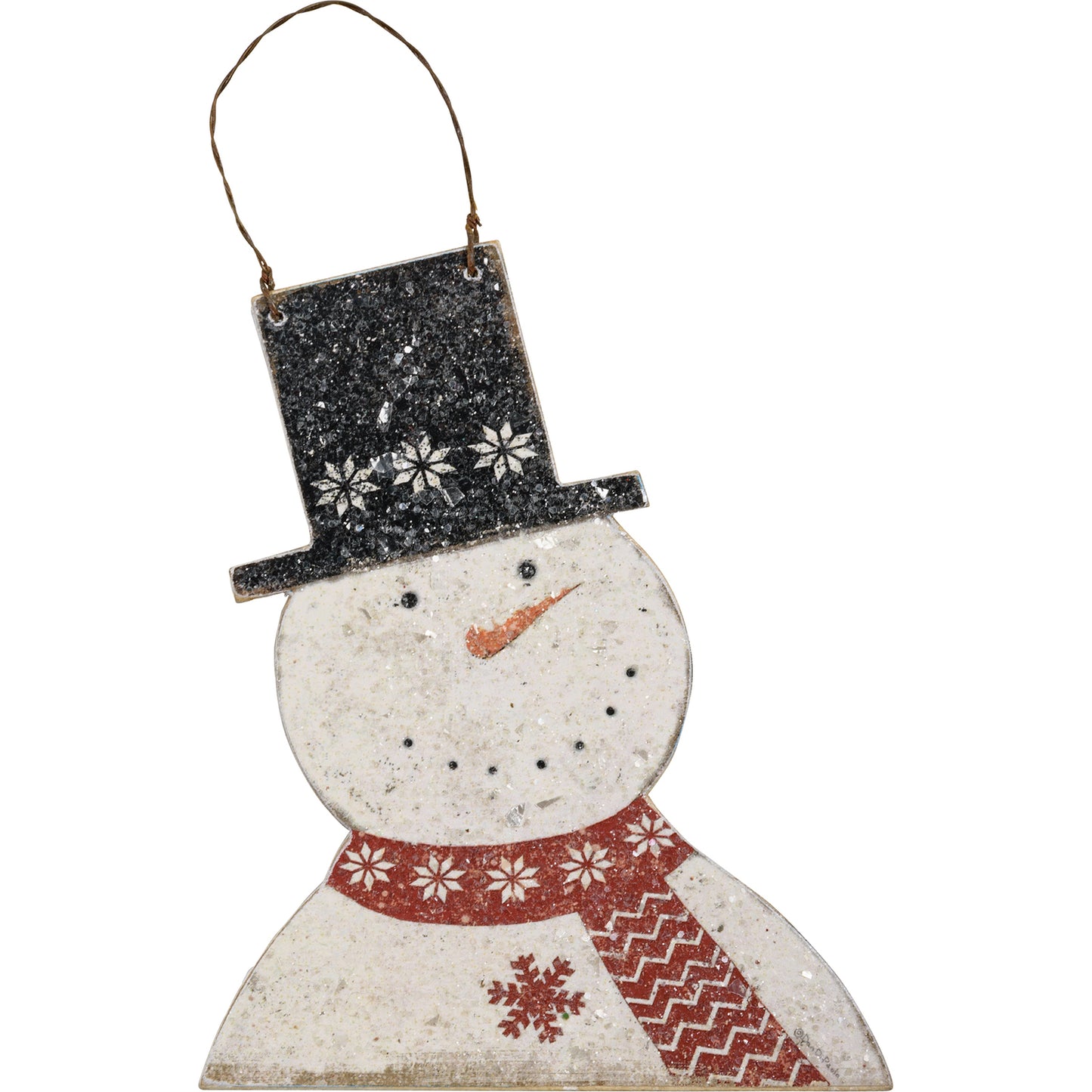 PBK Retro Snowman and Top-hat Ornament