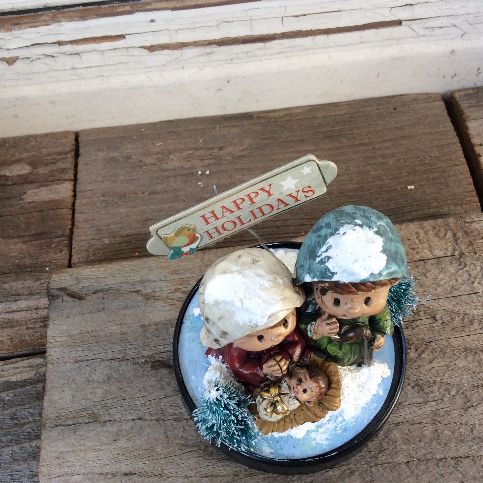 AGD Christmas Decor - Primitive Mini Nativity Family HOLIDAY