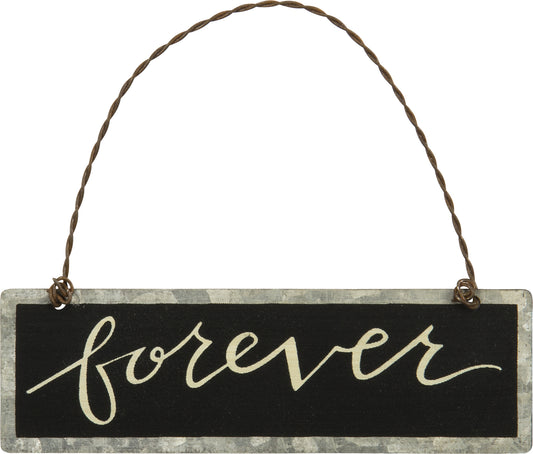 PBK Valentine Wedding Decor - Forever Small Tin Sign Ornament