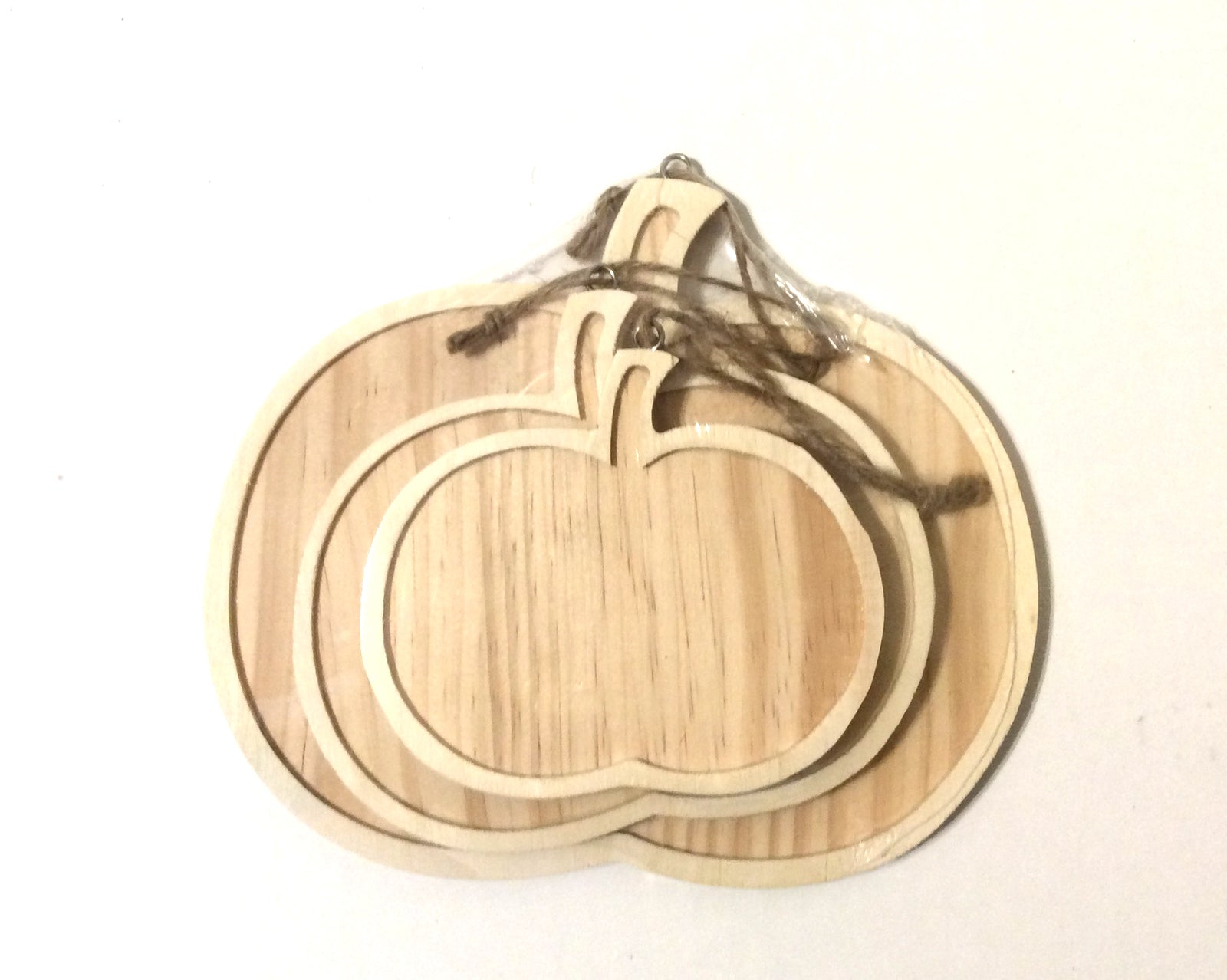 Darice Fall Decor - Unfinished Wood Pumpkin Nesting Ornaments 3pc