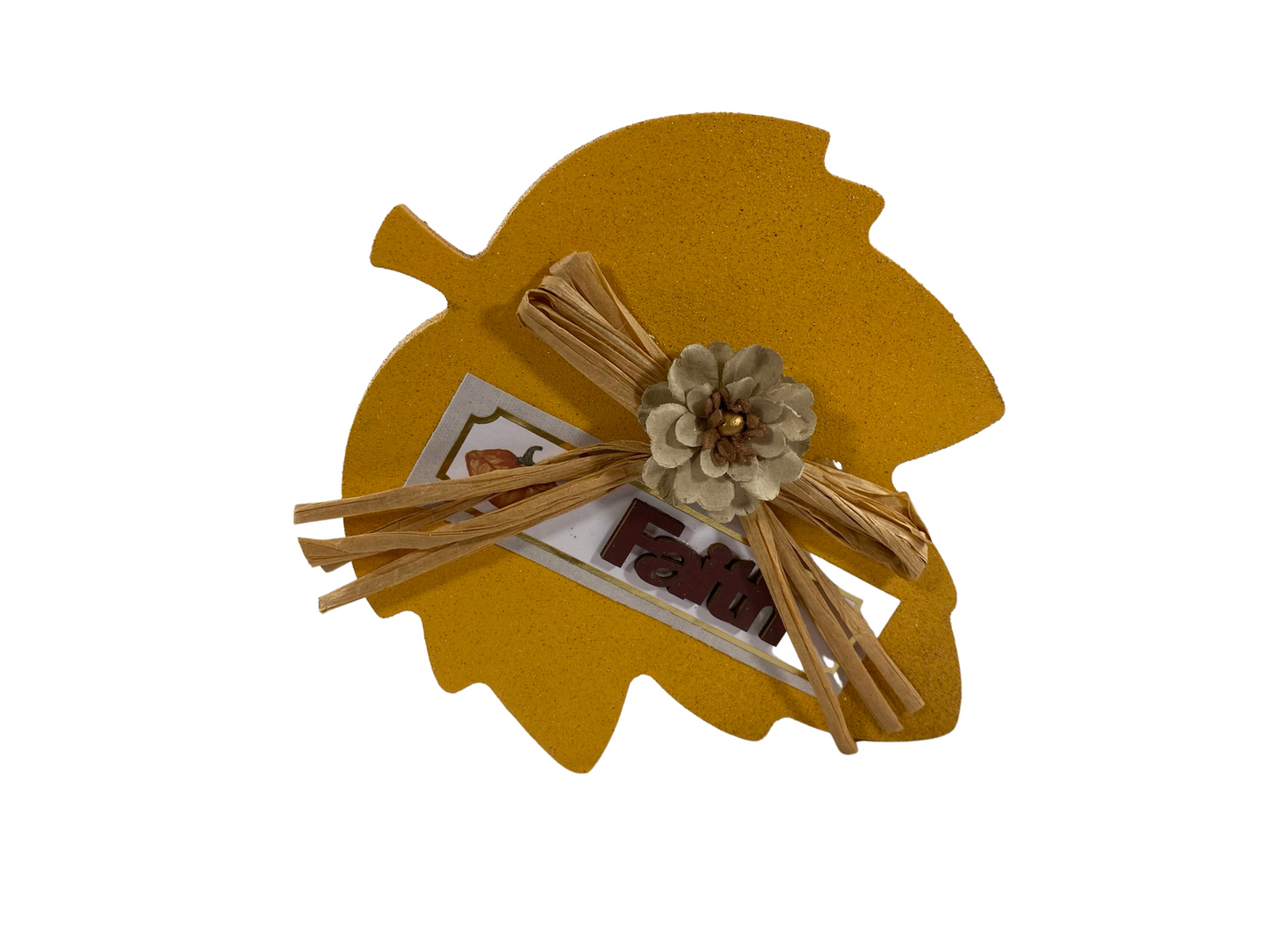 AGD Fall Decor - Faith Family Friends Chunky Leaf Leaves Sitters 3pc Set