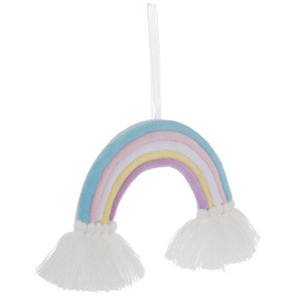 HL Easter Decor - Pastel Fabric Rainbow Ornament Small Sign