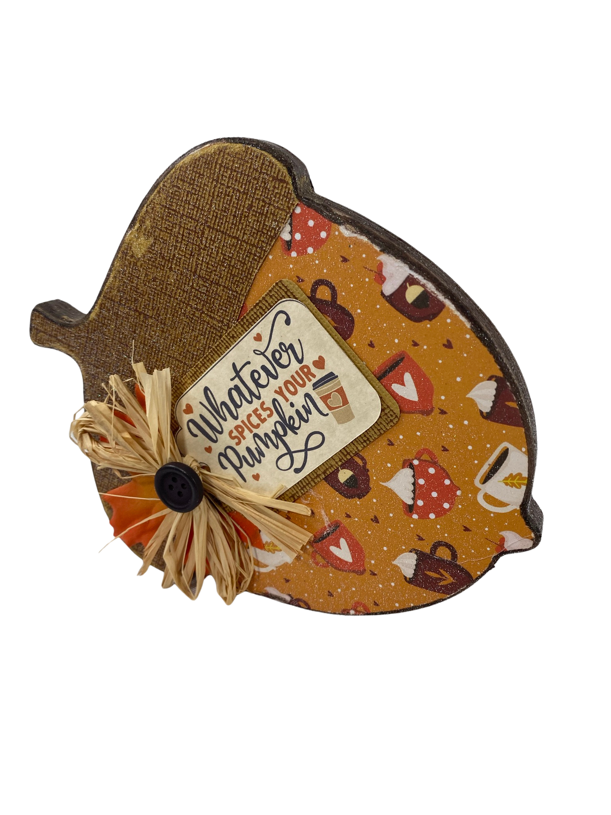 AGD Fall Decor - Snarky Autumn Sayings Reversible Chunky Acorn Sitters 3pc Set