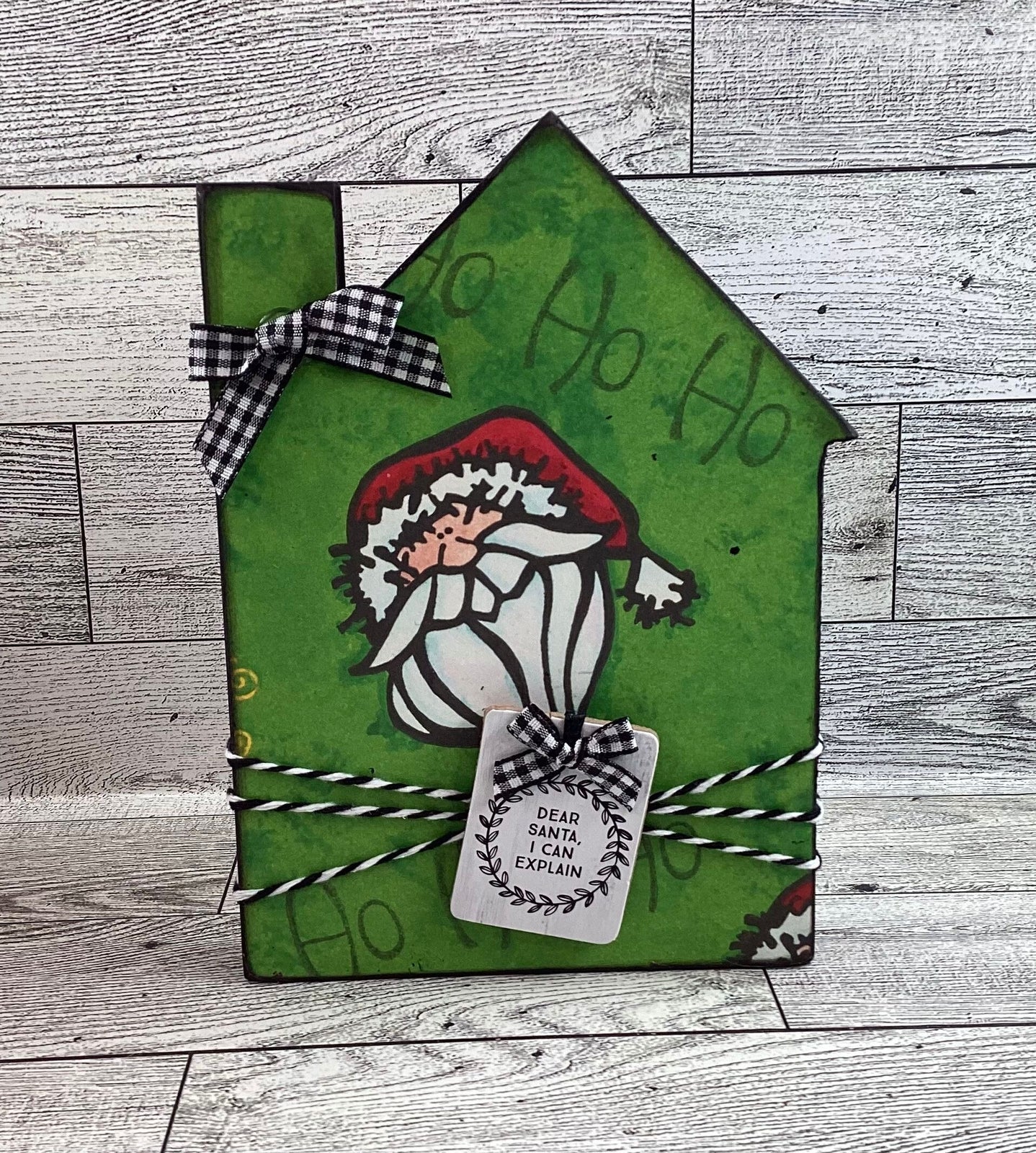 AGD Christmas Decor - Whimsy Bright Color Chunky Wood Houses 3pc Set