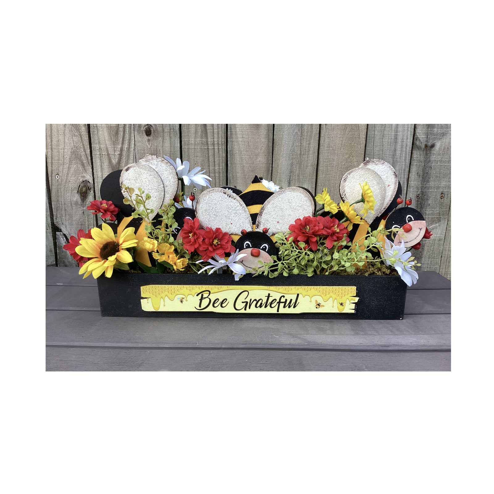 AGD Spring Decor - Summer Bee You Grateful Reversible Floral Display
