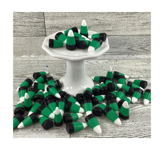 AGD Halloween Craft Supply - FAKE Resin White Green Black Candy Corn