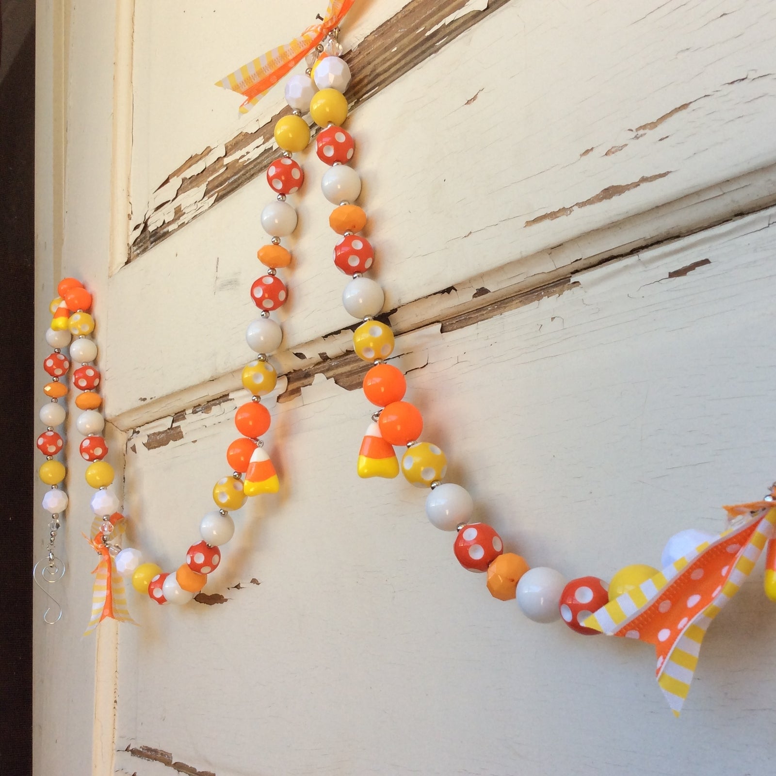 AGD Halloween Decor – Candy Corn Chunky Bead String Garland #17-711/01