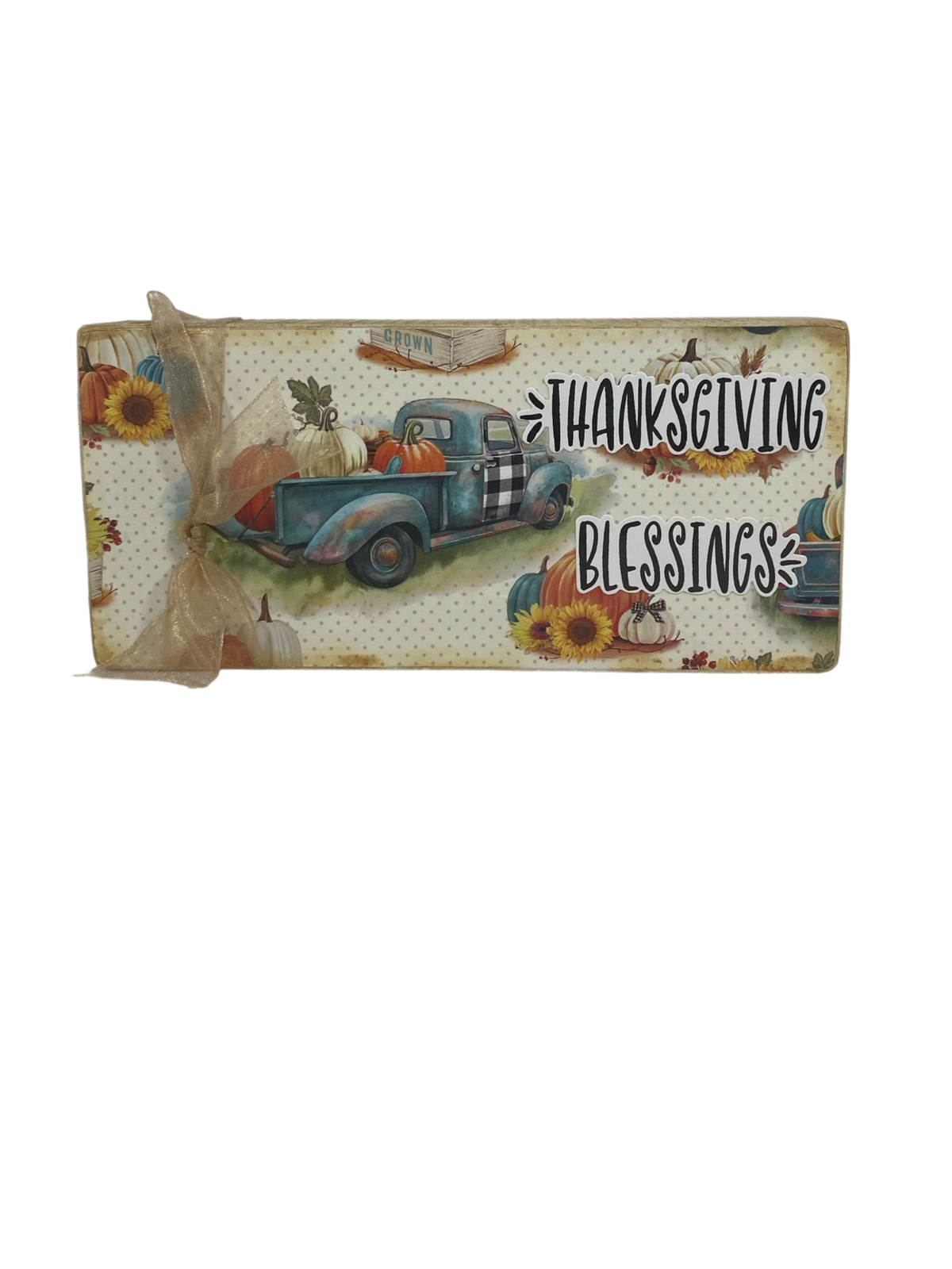 AGD Fall Decor - Thanksgiving Blessings Box Sign