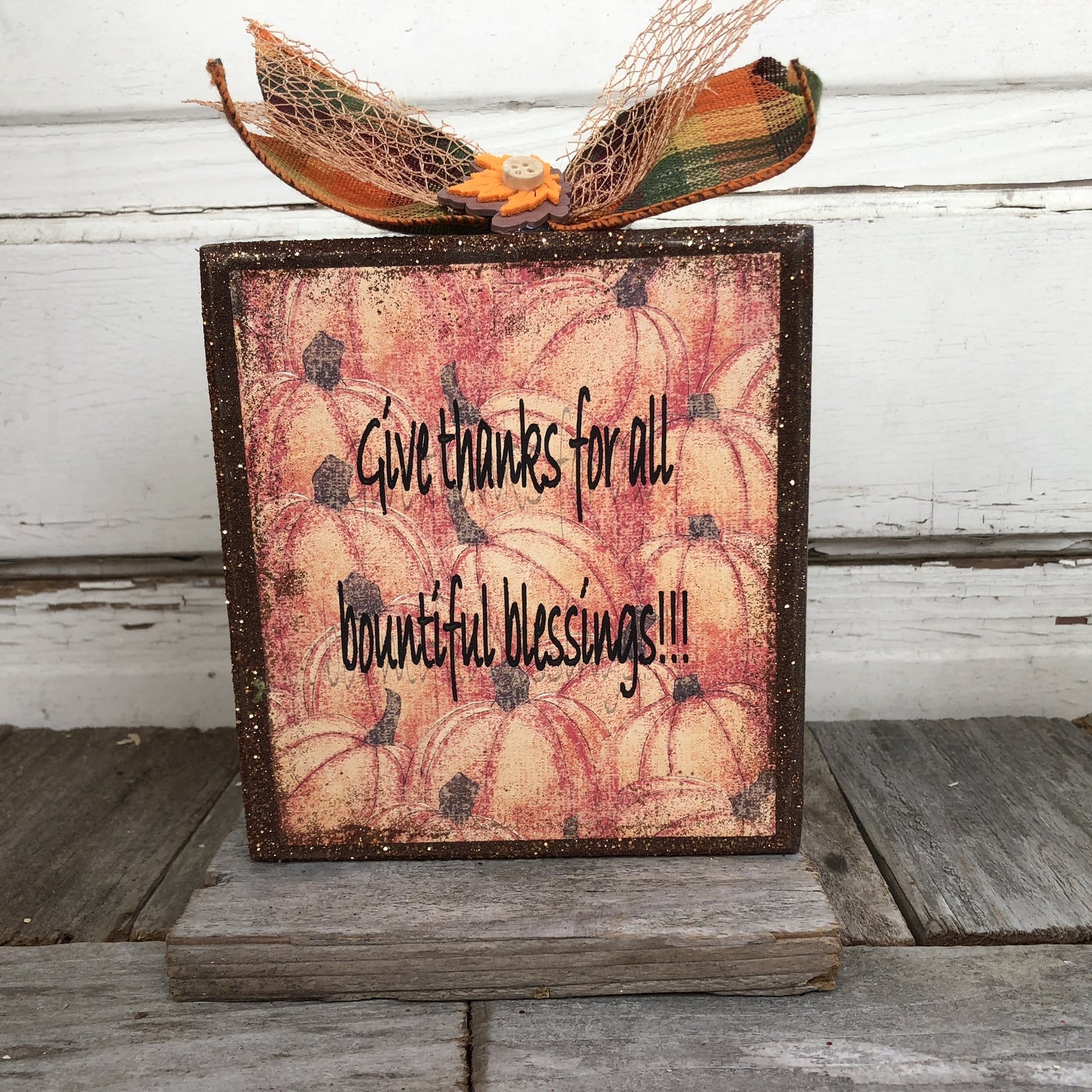 AG Designs Fall Decor - Give Thanks Bountiful Blessings #613/72