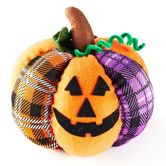 LC Halloween Decor - Prim Fabric Jack O Lantern Pumpkin