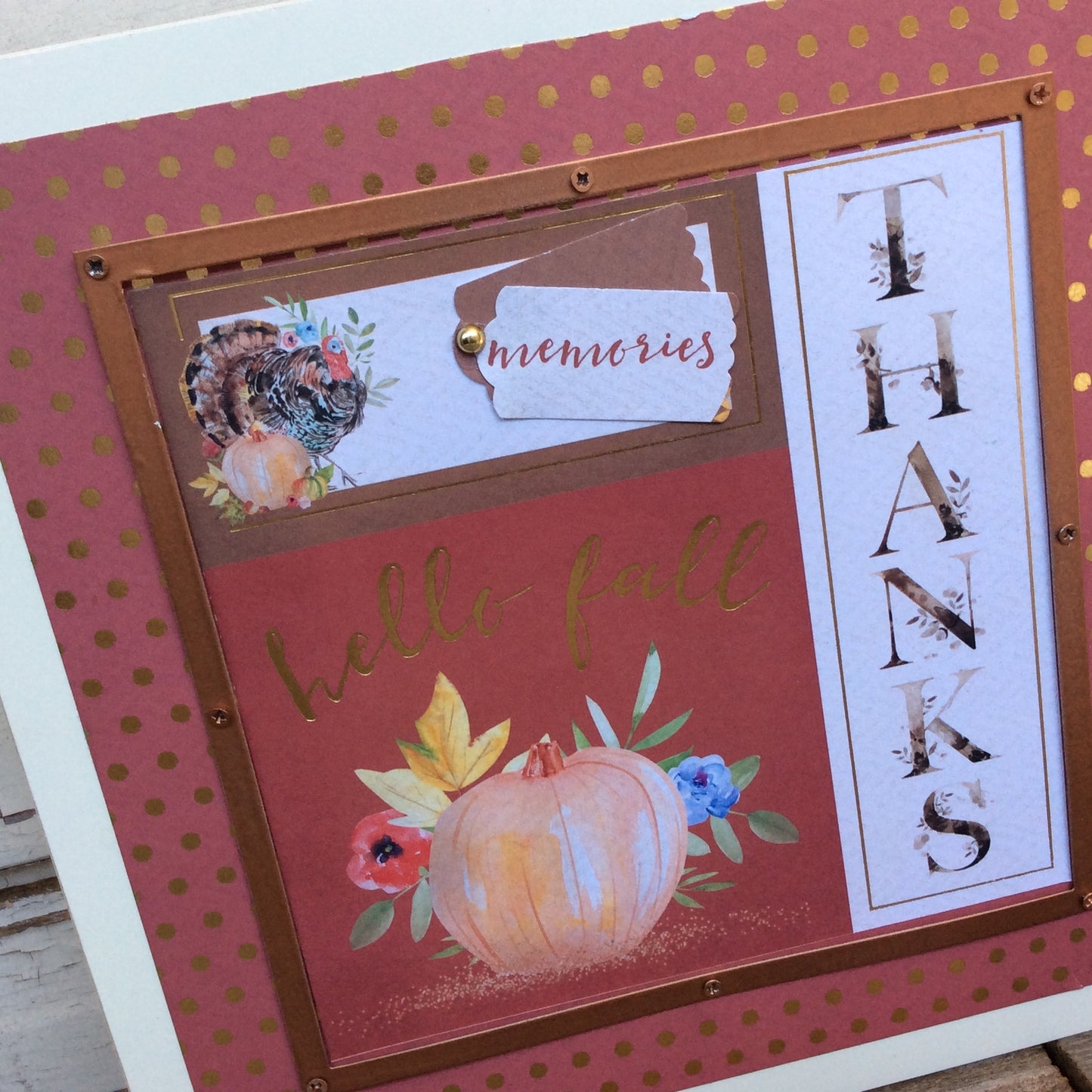 AGD Fall Decor - Hello Fall Thanks Memories Box Sign