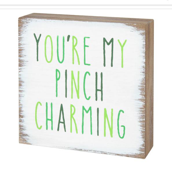CP Valetines St Patricks Decor -  Soulmate Pinch Reversible Sm block Sign