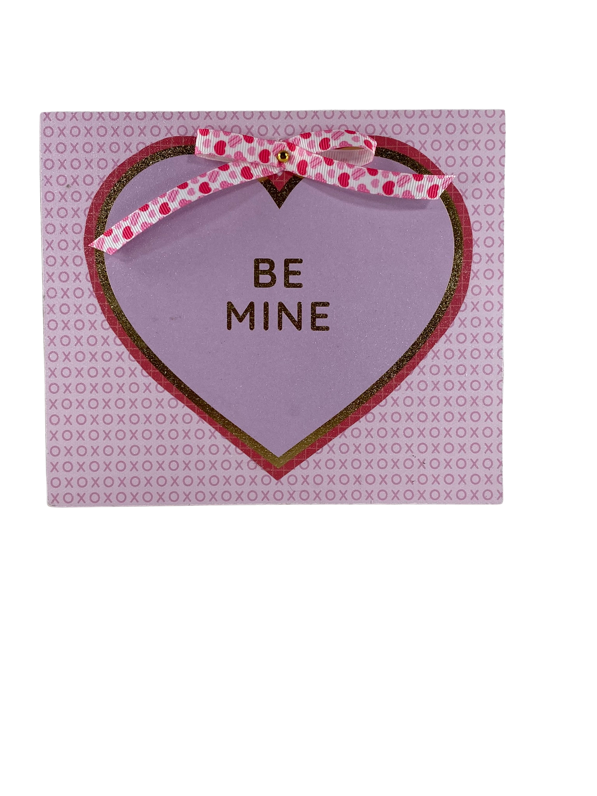 AGD Valentines Decor - Be Mine You & Me XOXO Reversible Block Sign